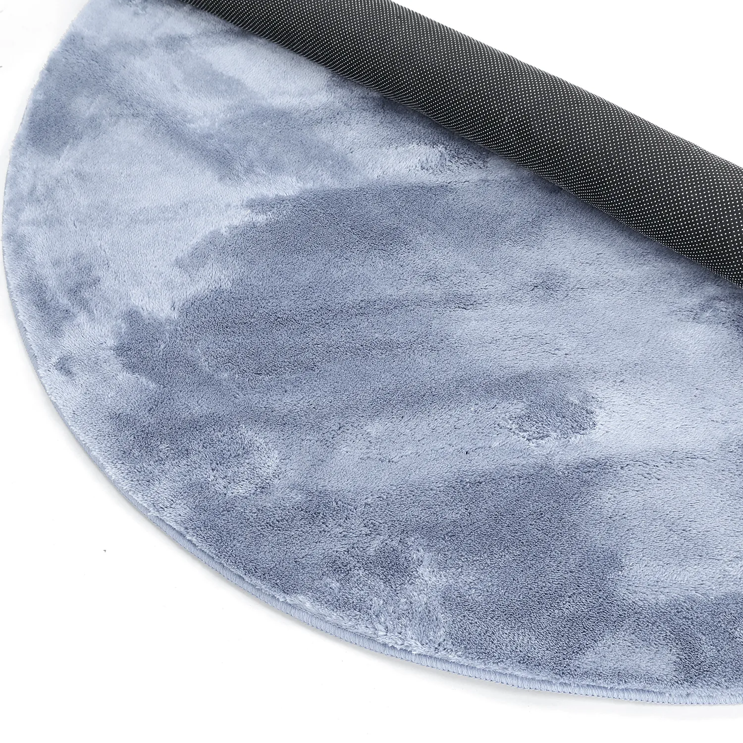 Tapis rond - Aranga Super Soft Fur (bleu acier)