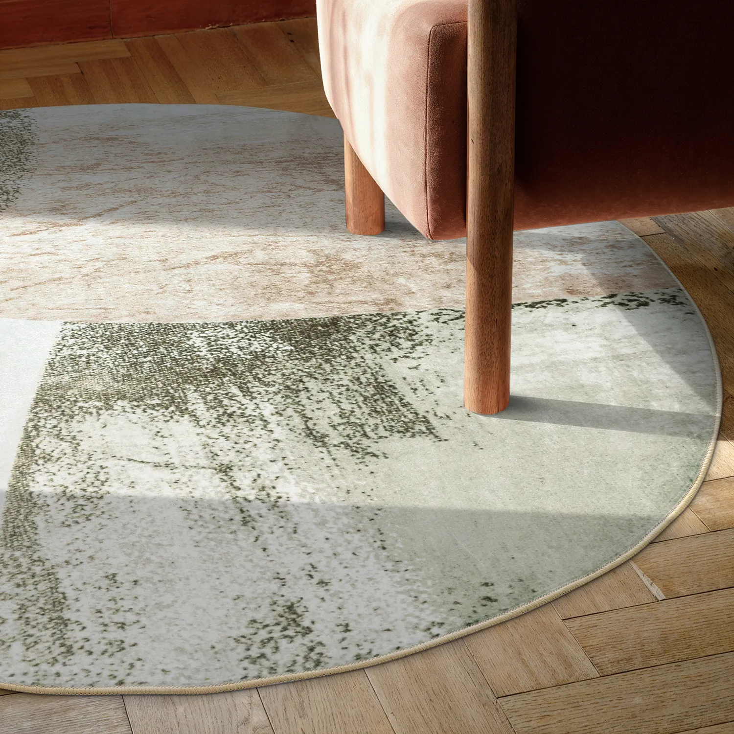 Tapis rond - Fia (rose/multi)