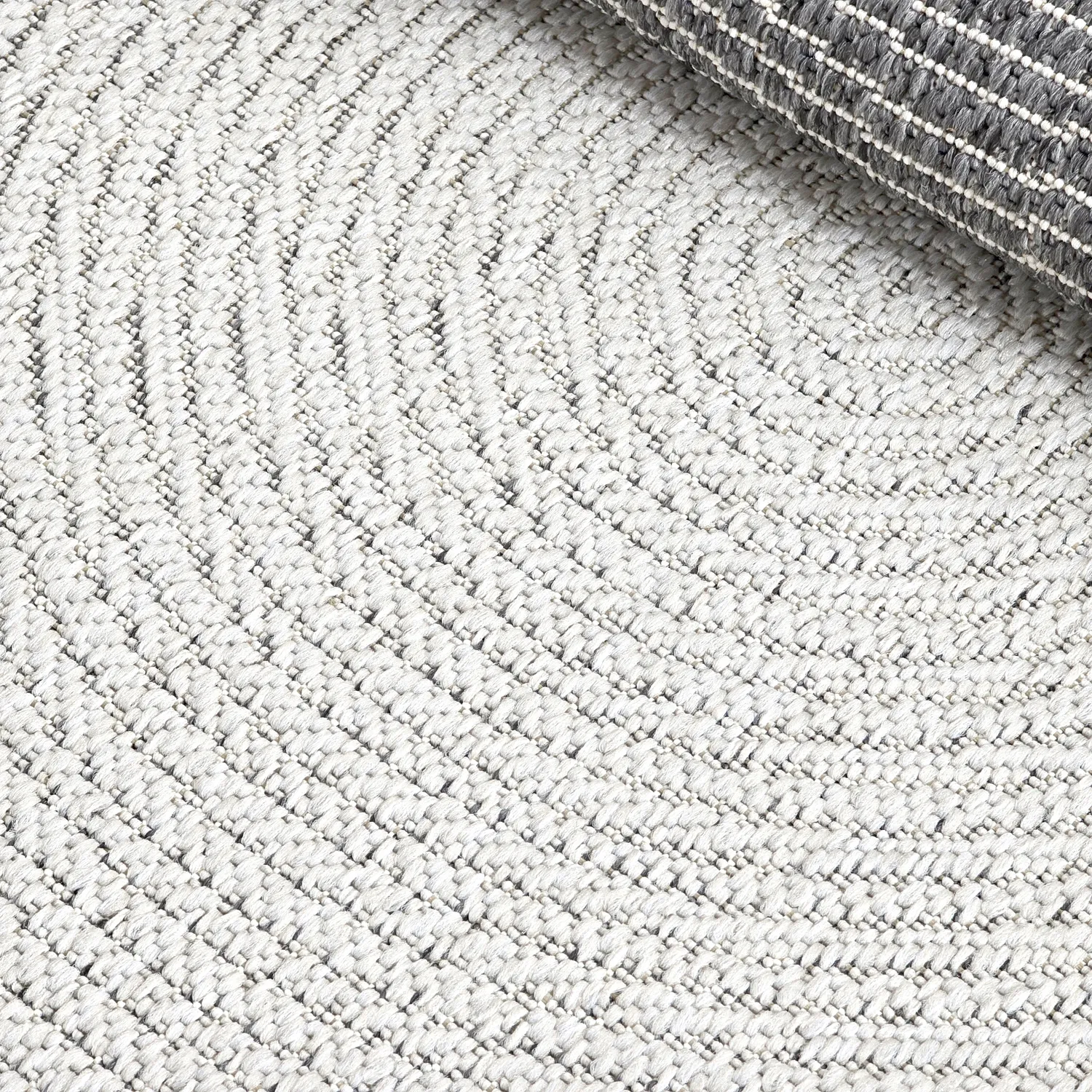 Tapis rond - Intérieur/Extérieur Arlo (blanc cassé)