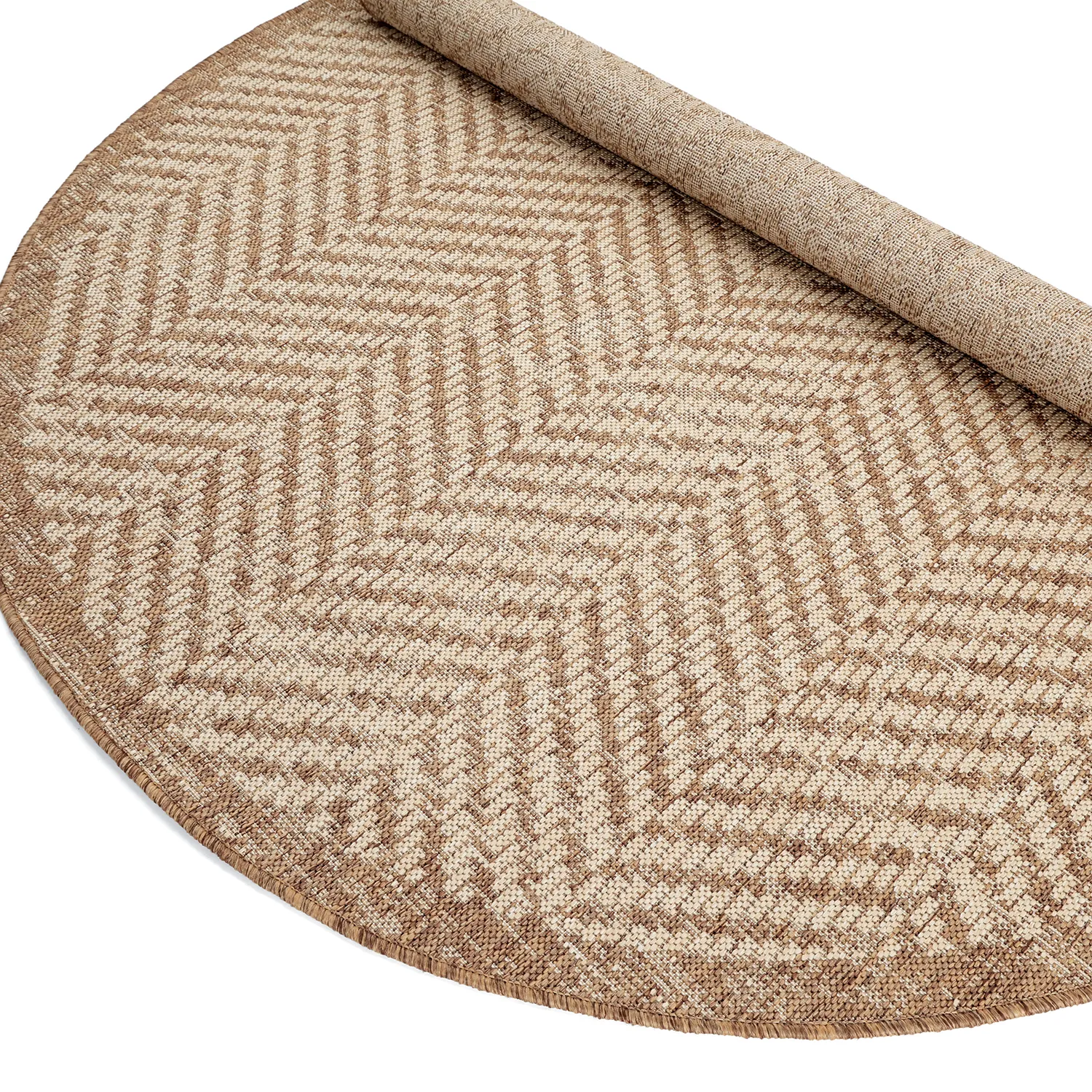 Tapis rond - Indoor/Outdoor Donora (marron)
