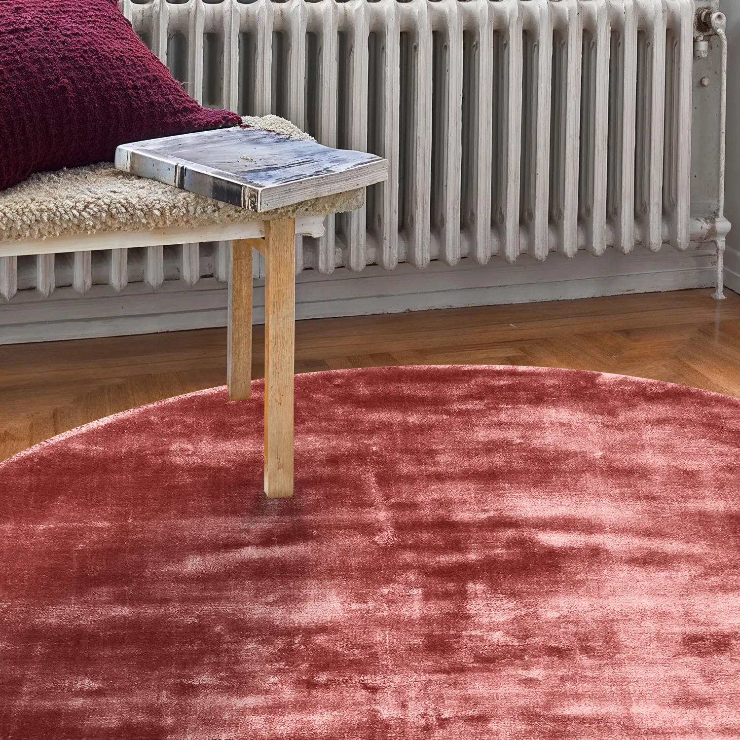 Tapis rond - Jodhpur Special Luxury Edition (rouge bordeaux)