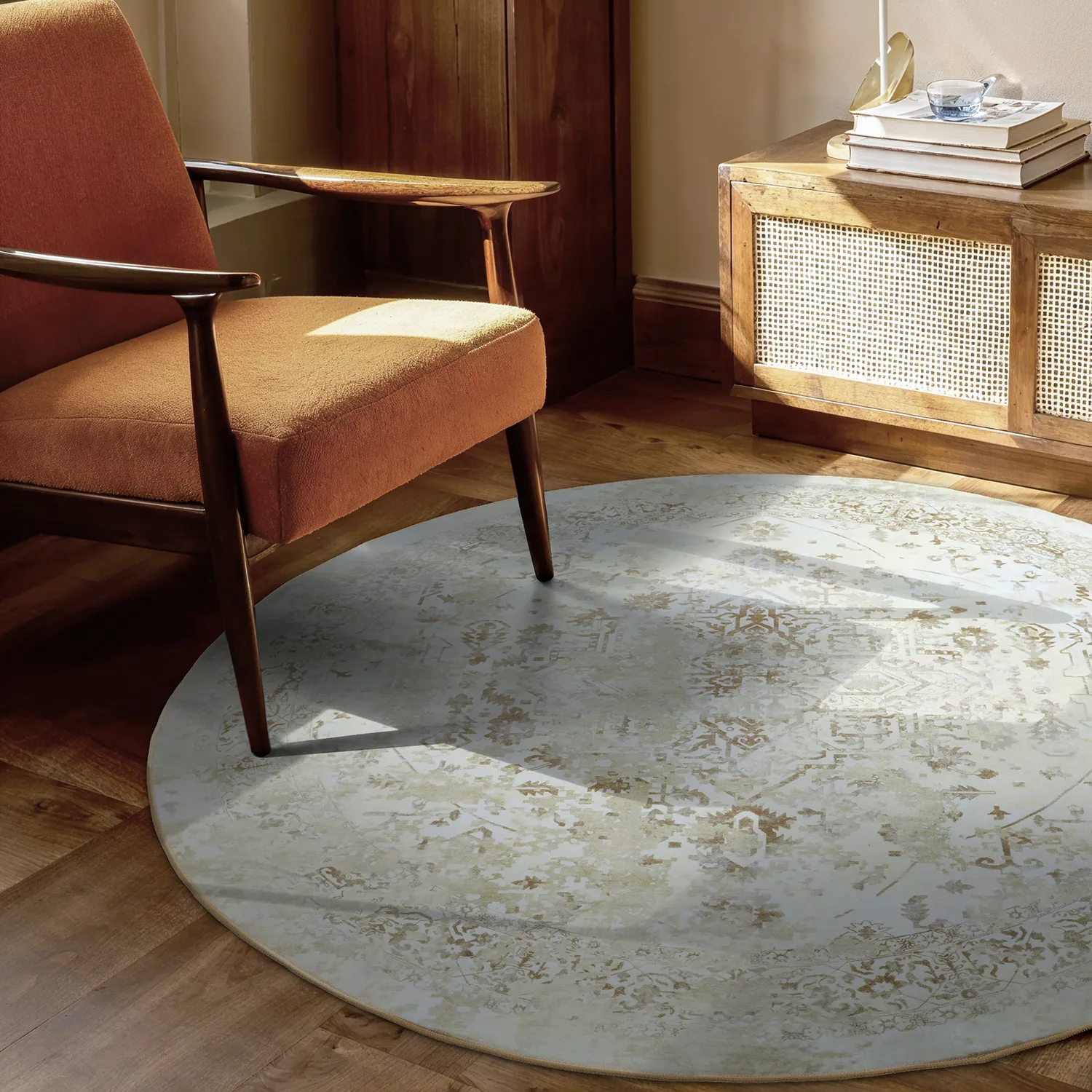 Tapis rond - Mateur (beige)