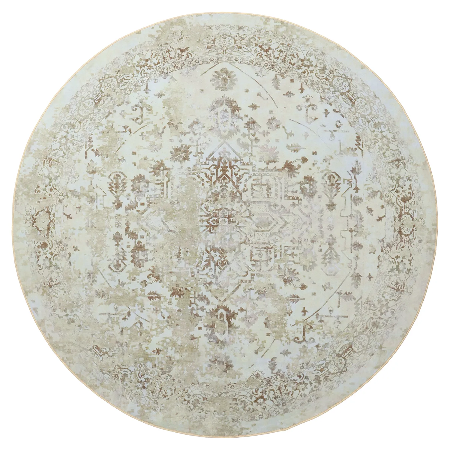 Tapis rond - Mateur (beige)