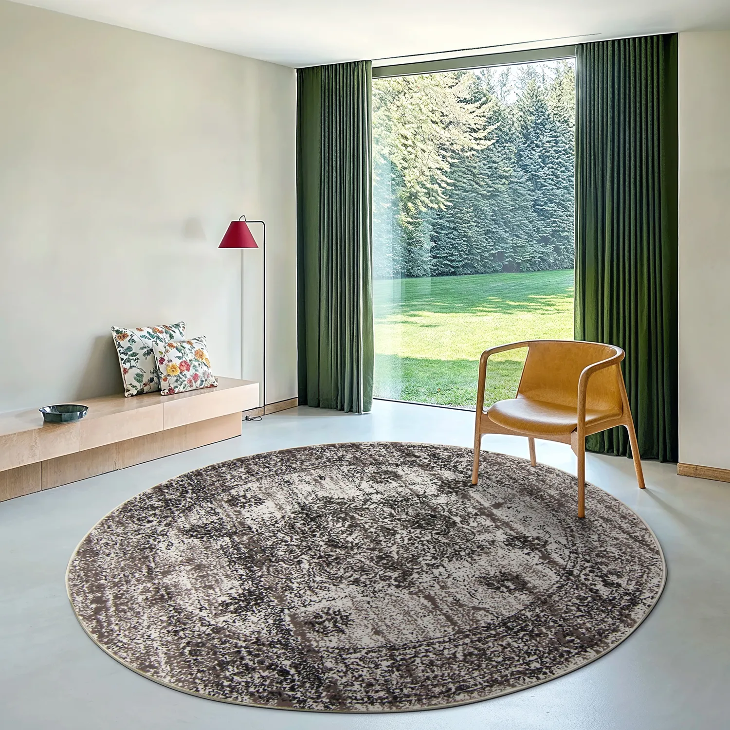 Tapis rond - Peking Royal (gris)