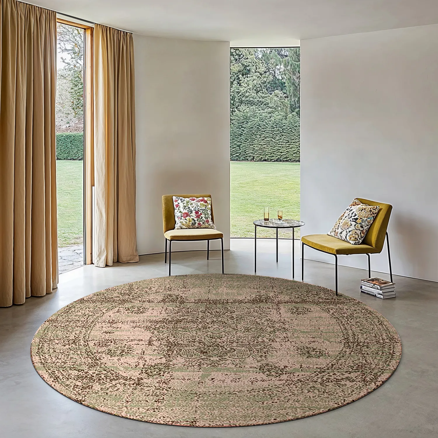 Tapis rond - Peking Royal (rose)