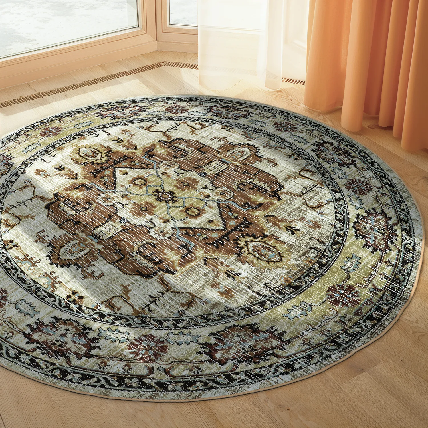 Tapis rond - Siliana (beige)