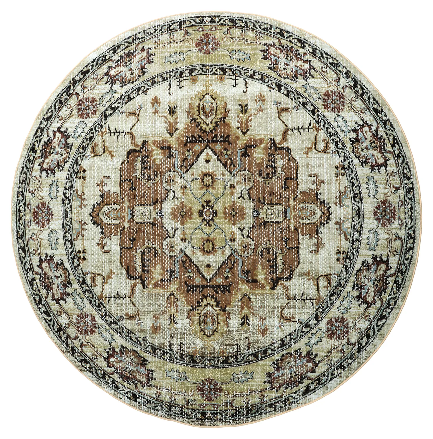 Tapis rond - Siliana (beige)