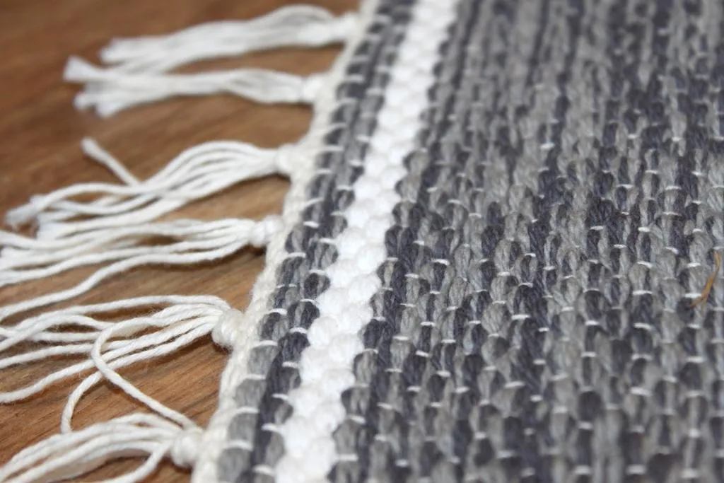 Tapis chiffons - Visby (noir-blanc)