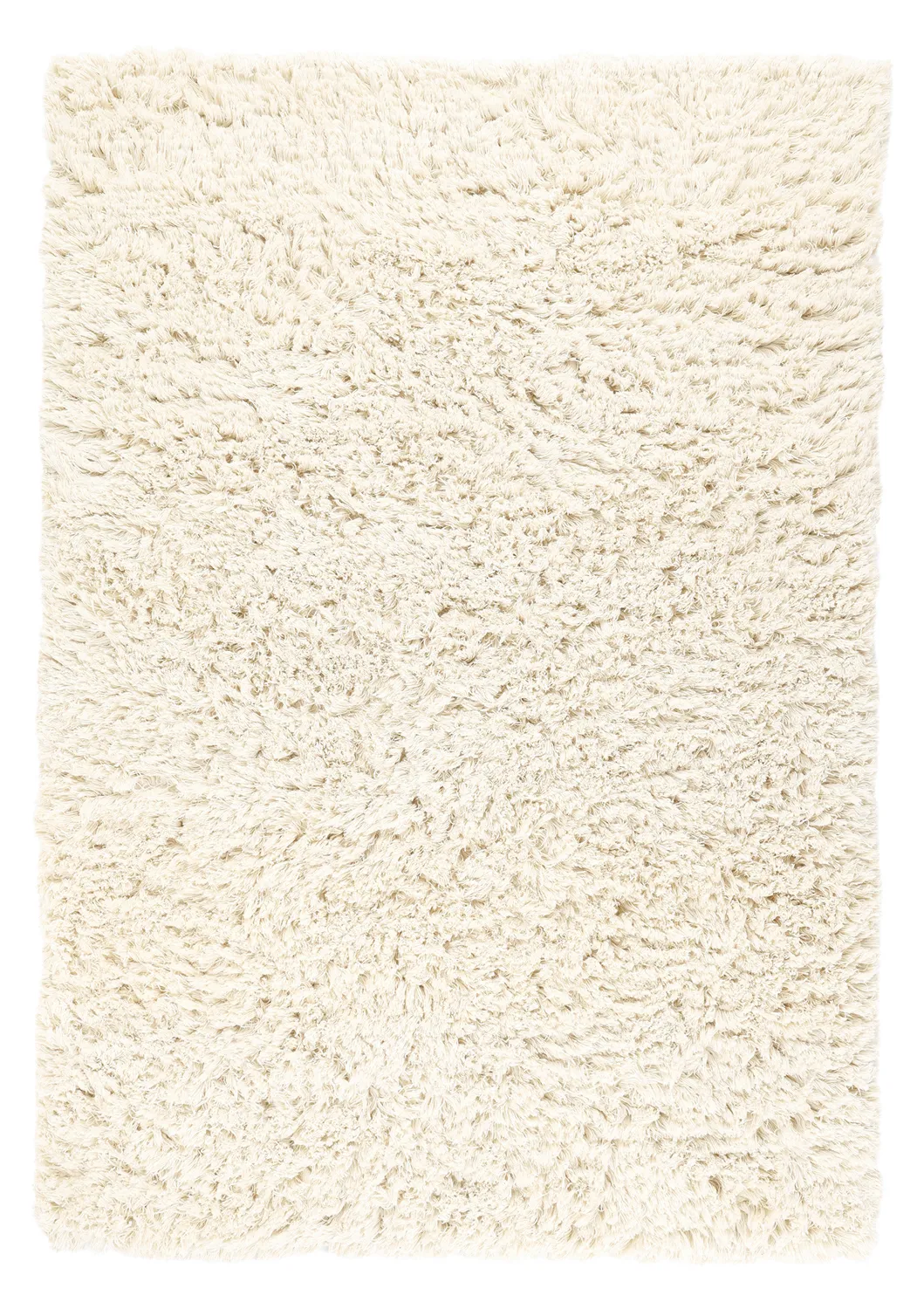 Tapis shaggy - Fassale Hand Woven Wool Shaggy (blanc)