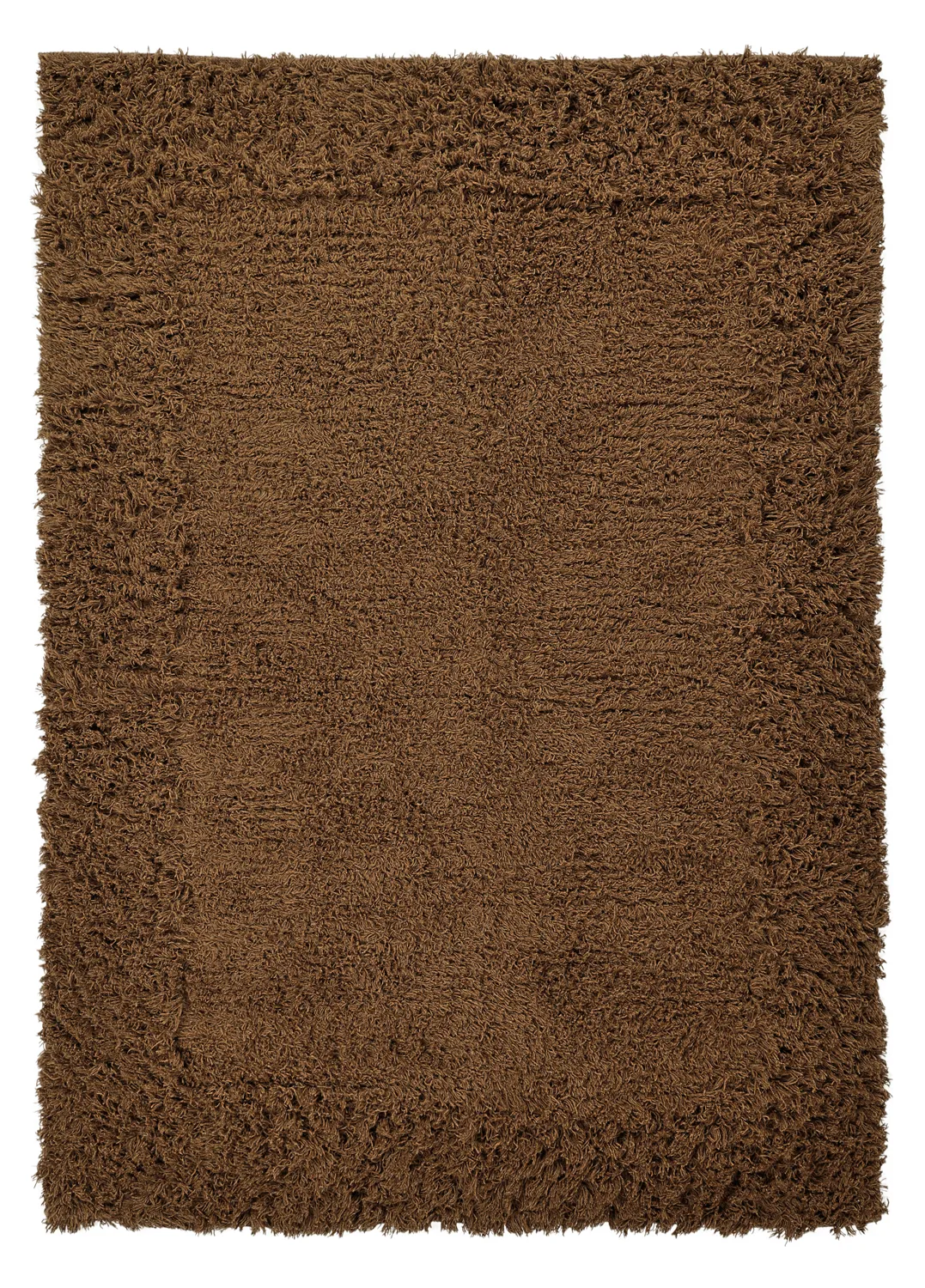 Tapis à poils longs - Melilla Hand Woven Wool Shaggy (marron)