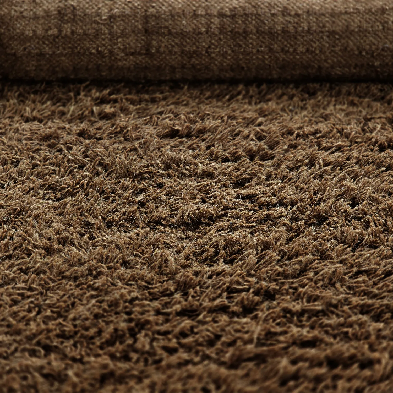 Tapis à poils longs - Melilla Hand Woven Wool Shaggy (marron)