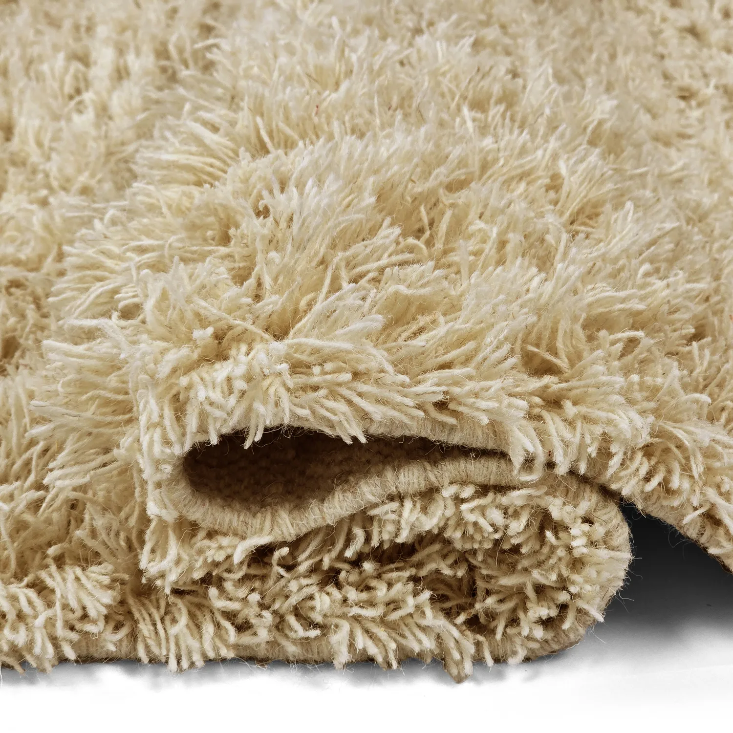 Tapis à poils longs - Melilla Hand Woven Wool Shaggy (naturel)