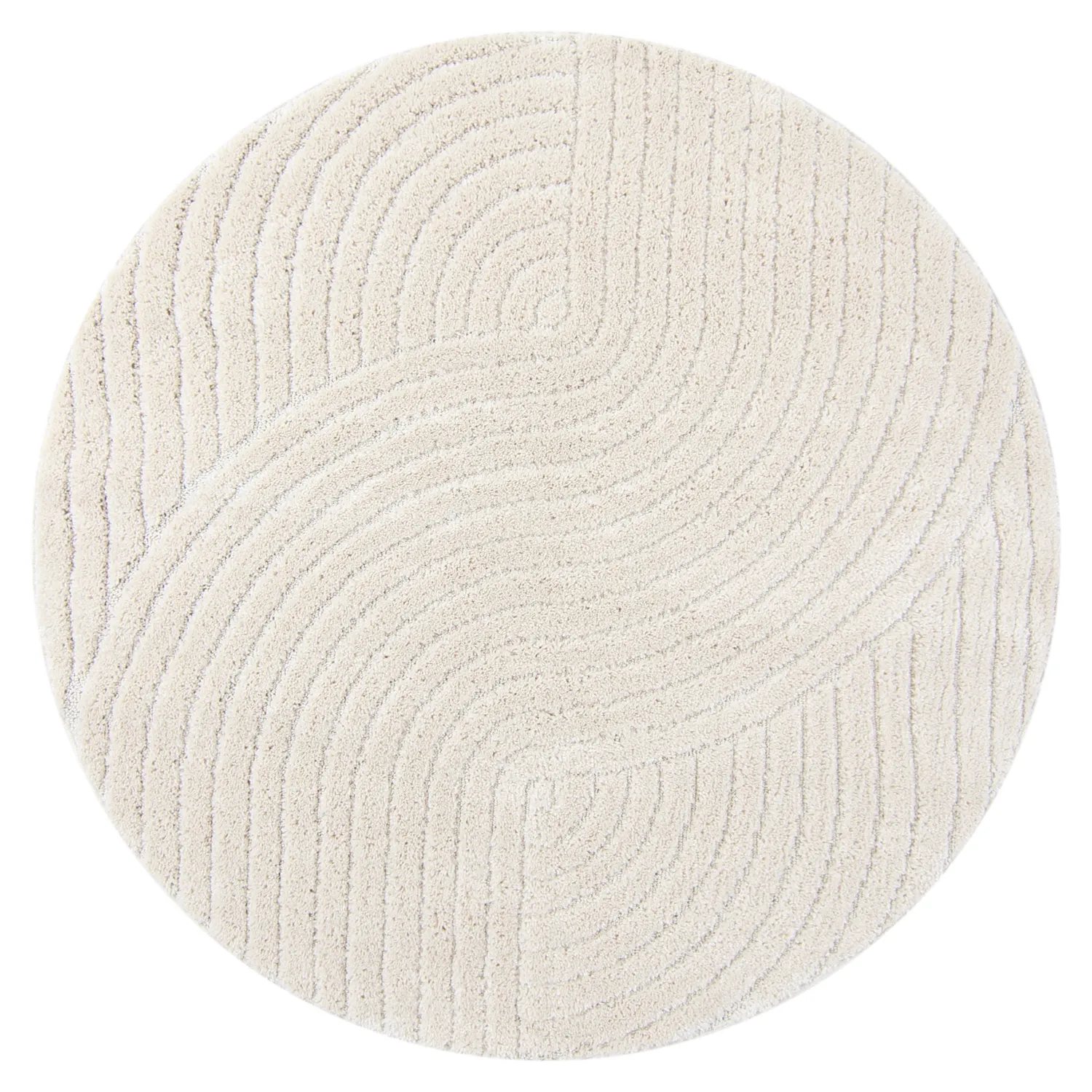 Tapis ronds - Wendy (blanc cassé)