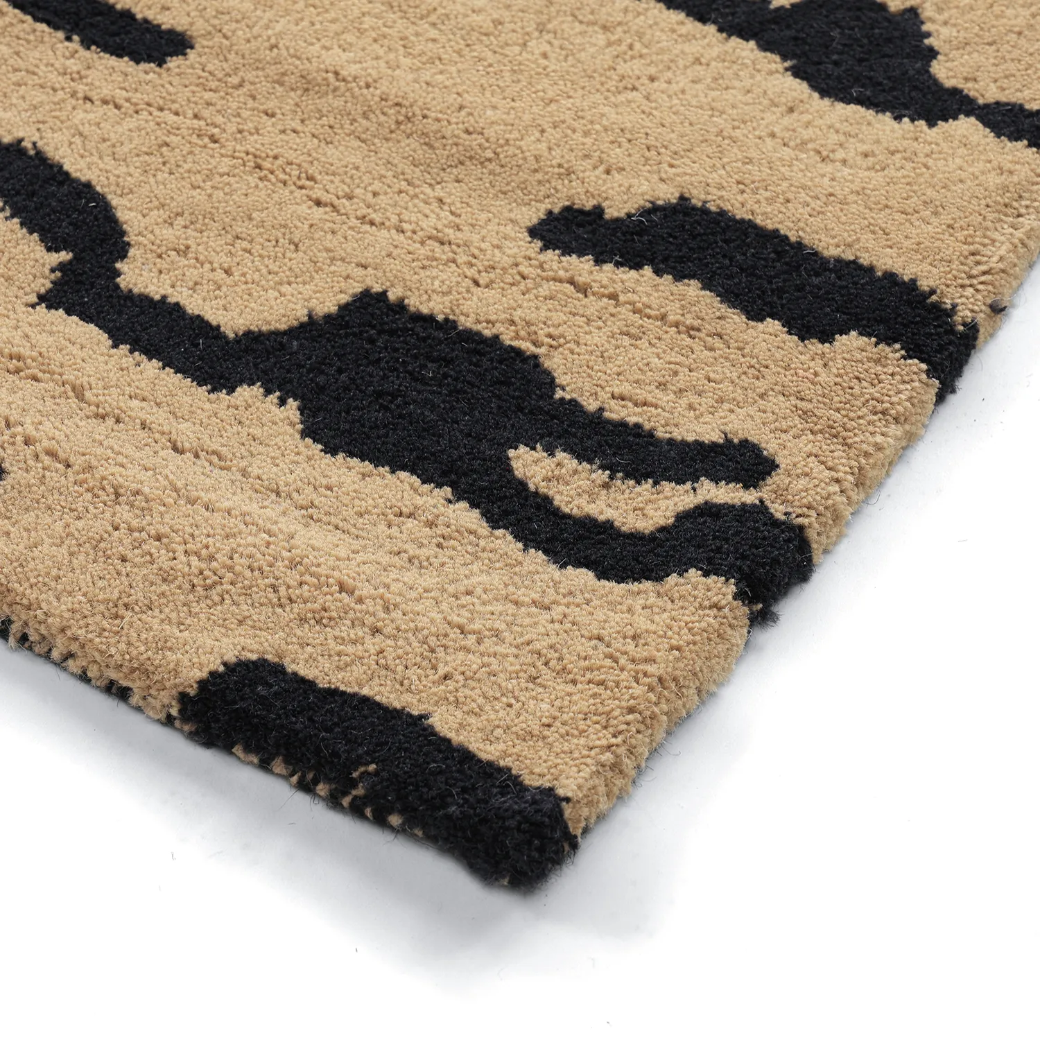 Tapis shaggy - Zebra Tufted Wool Premium (beige/noir)