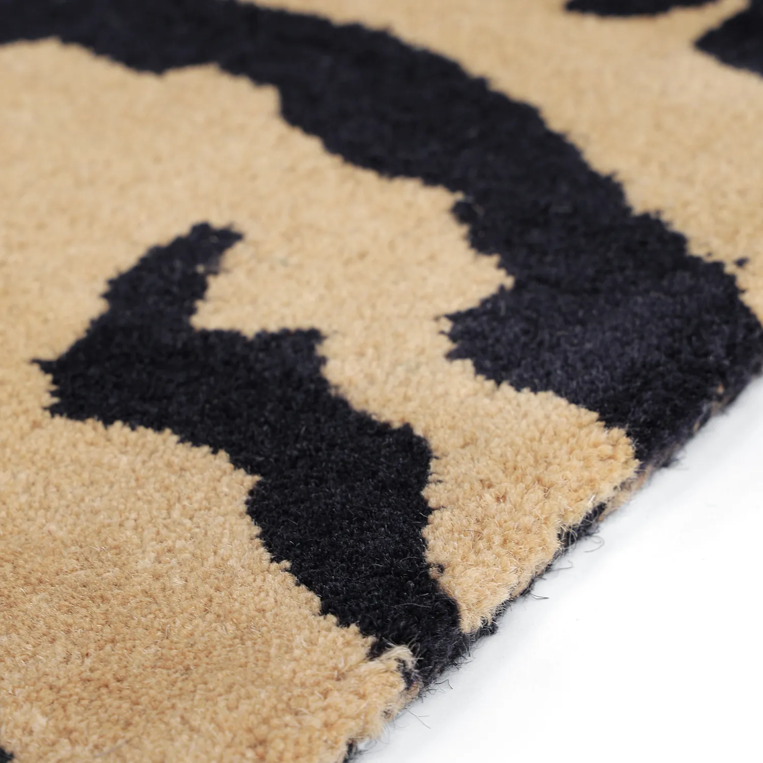 Tapis shaggy - Zebra Tufted Wool Premium (beige/noir)