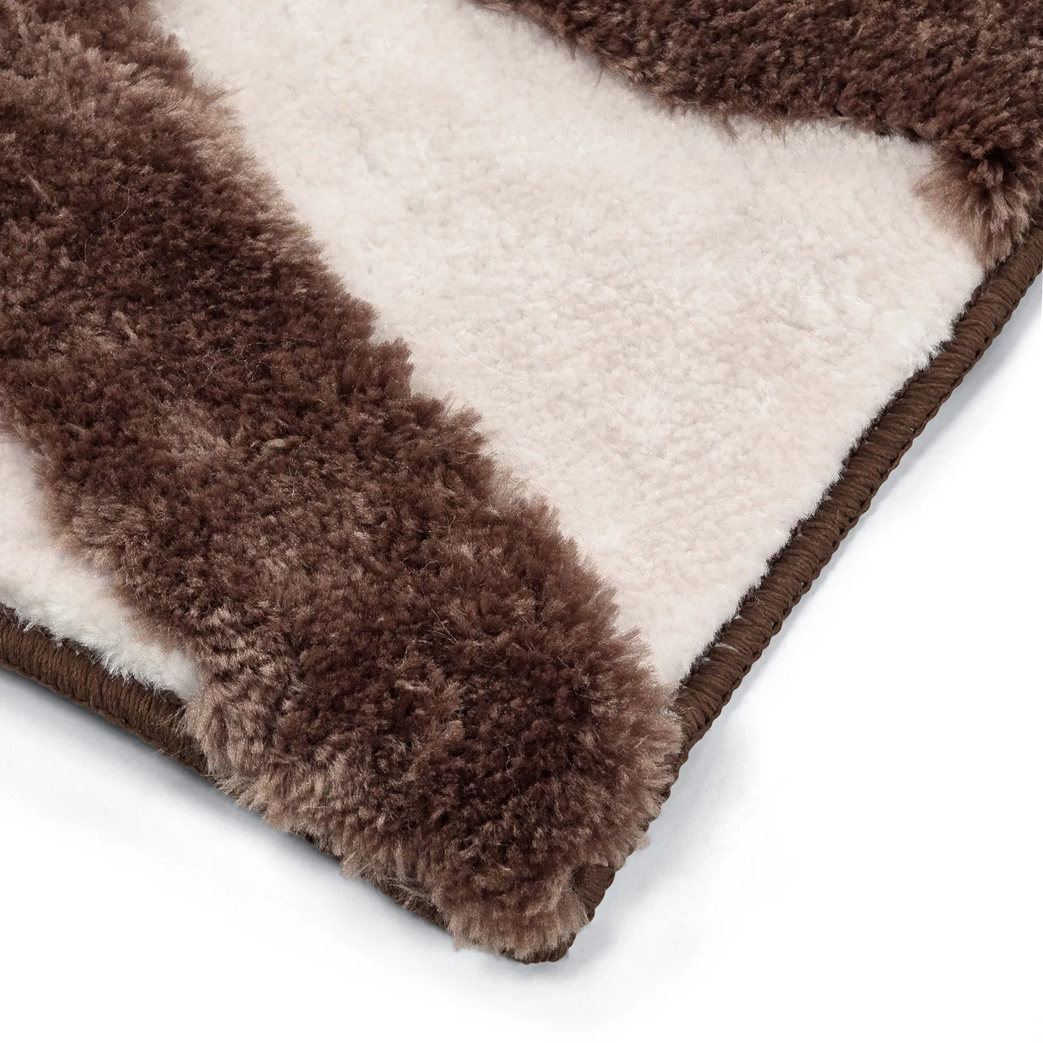 Tapis shaggy - Akaba (brun/rose clair)