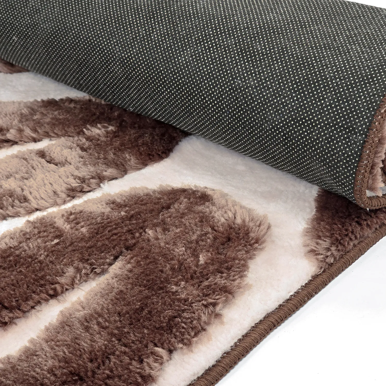 Tapis shaggy - Akaba (brun/rose clair)