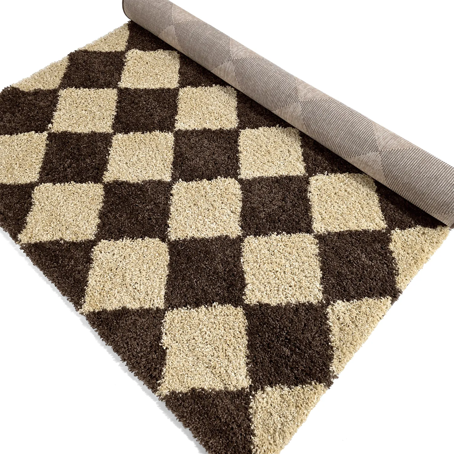 Tapis à poils longs - Albi (marron/beige)