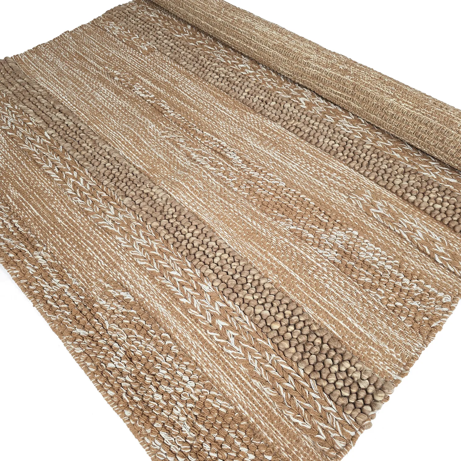Tapis de laine - Almaty (marron clair)