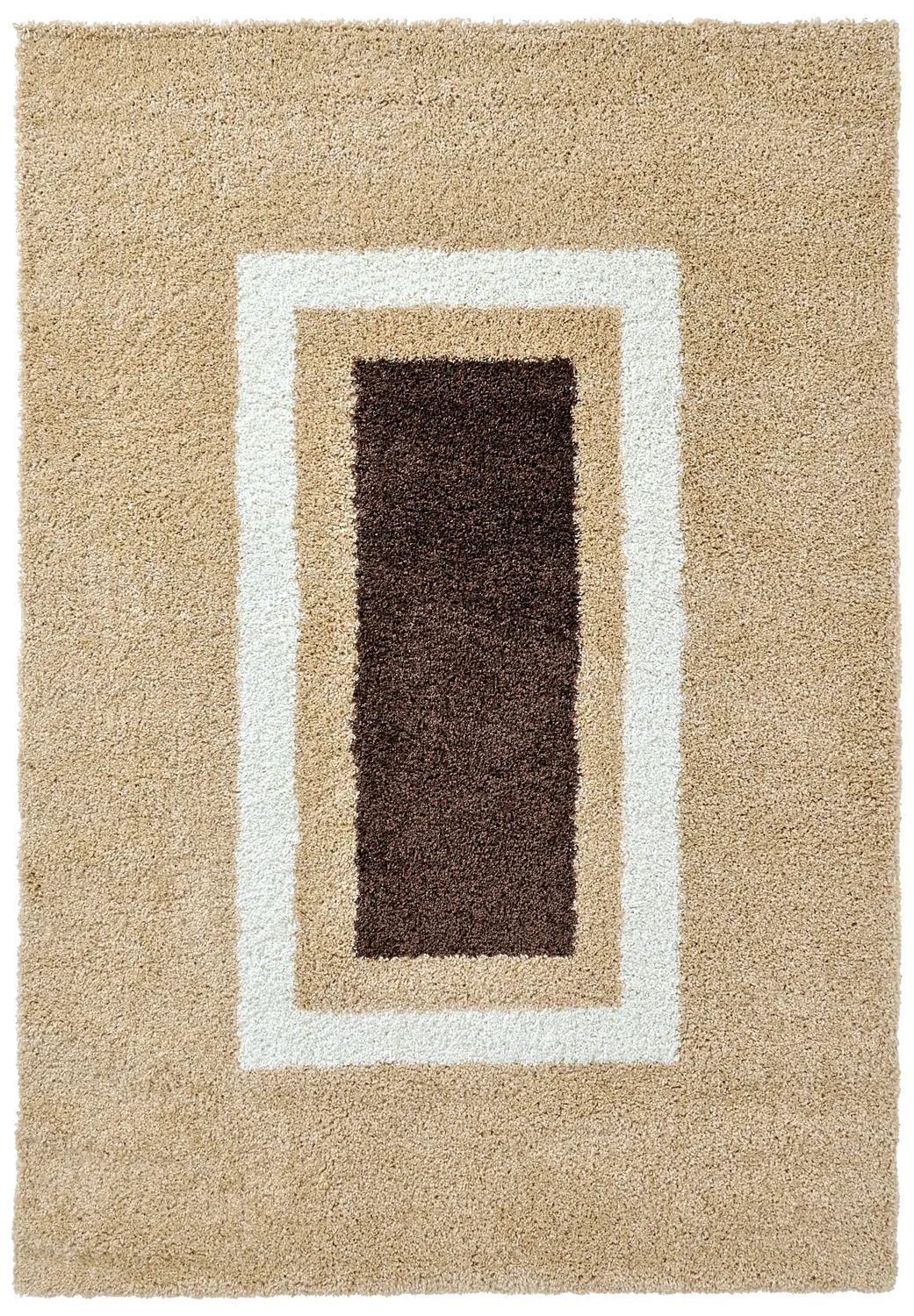 Tapis à poils longs - Alsace (beige/blanc/marron)