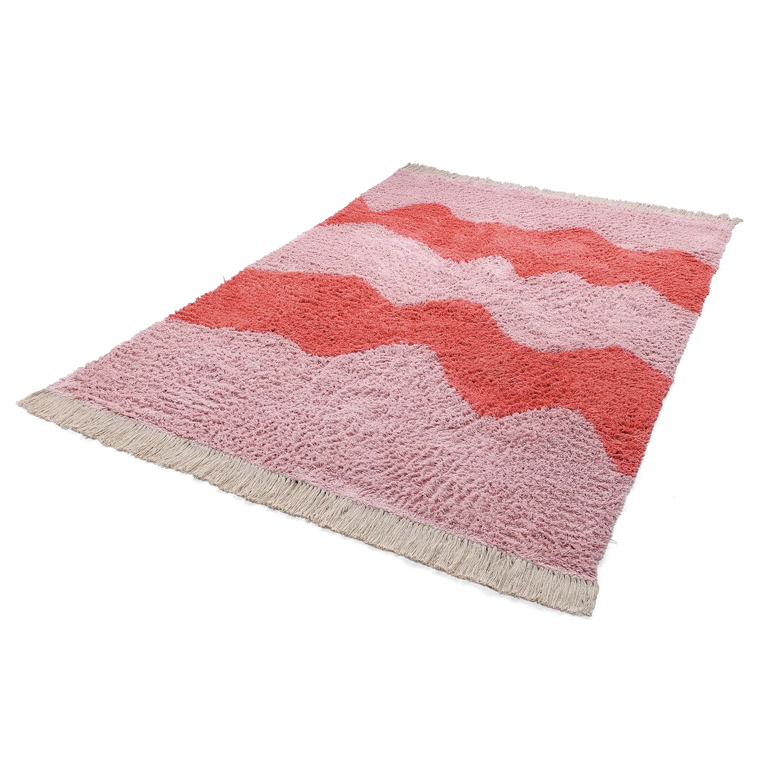 Tapis shaggy - Amira Natural Cotton Shaggy (rose)