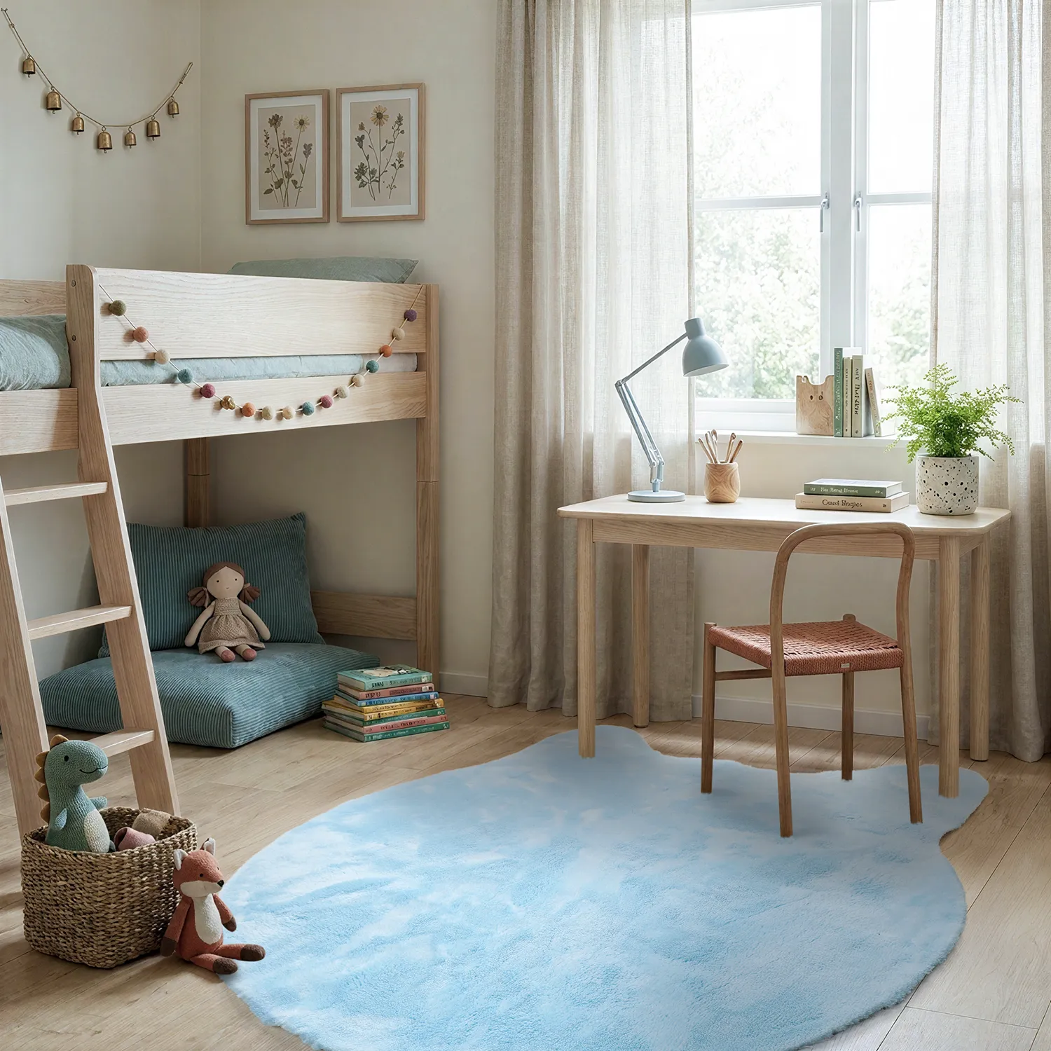 Tapis Enfant - Aranga Super Soft Cat (bleu clair)
