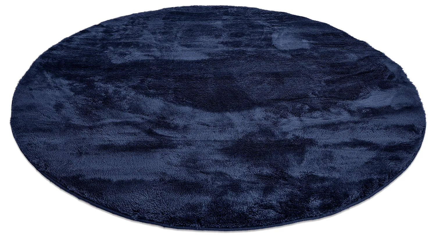 Tapis ronds - Aranga Super Soft Fur (bleu foncé)