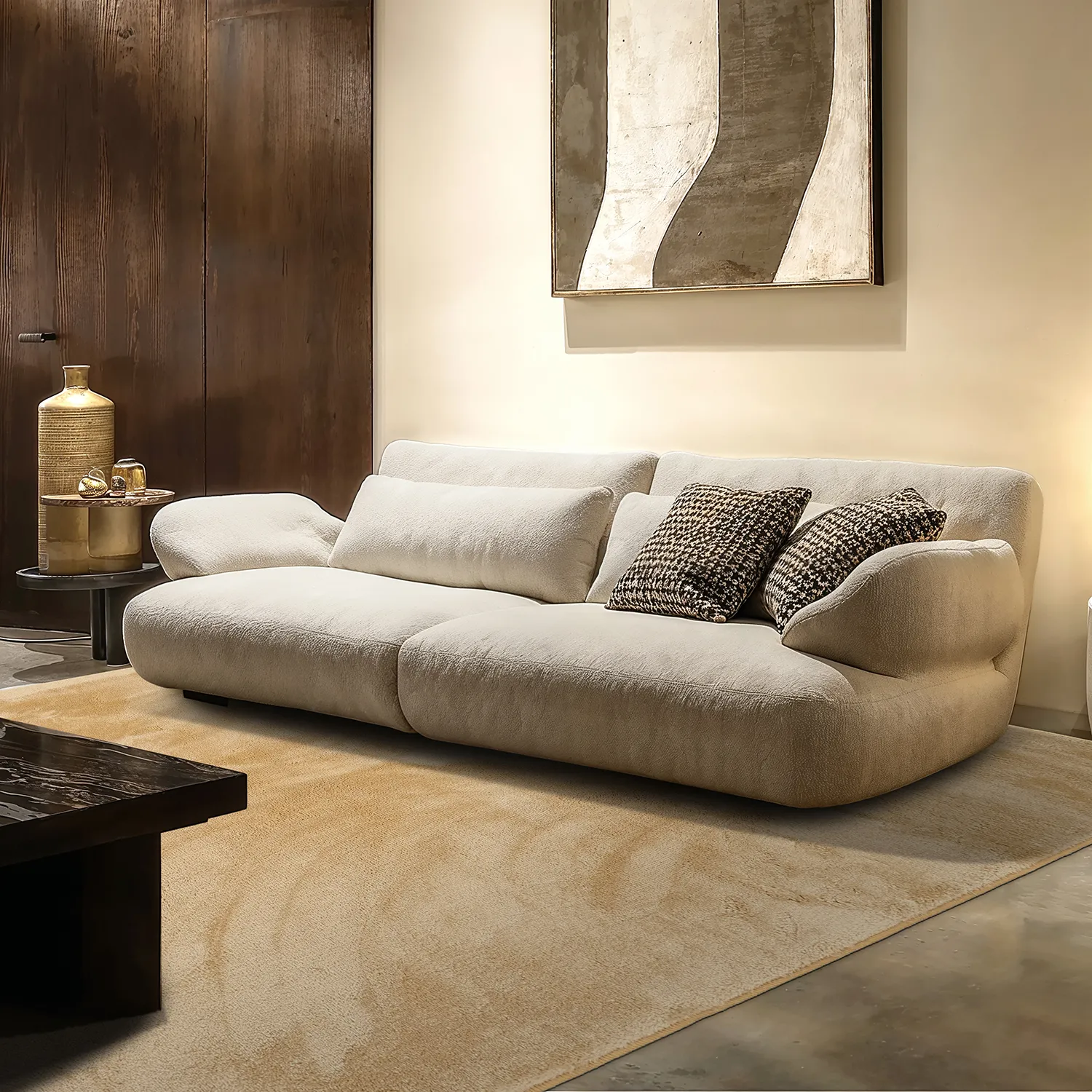 Tapis shaggy - Aranga Super Soft Fur (beige foncé)