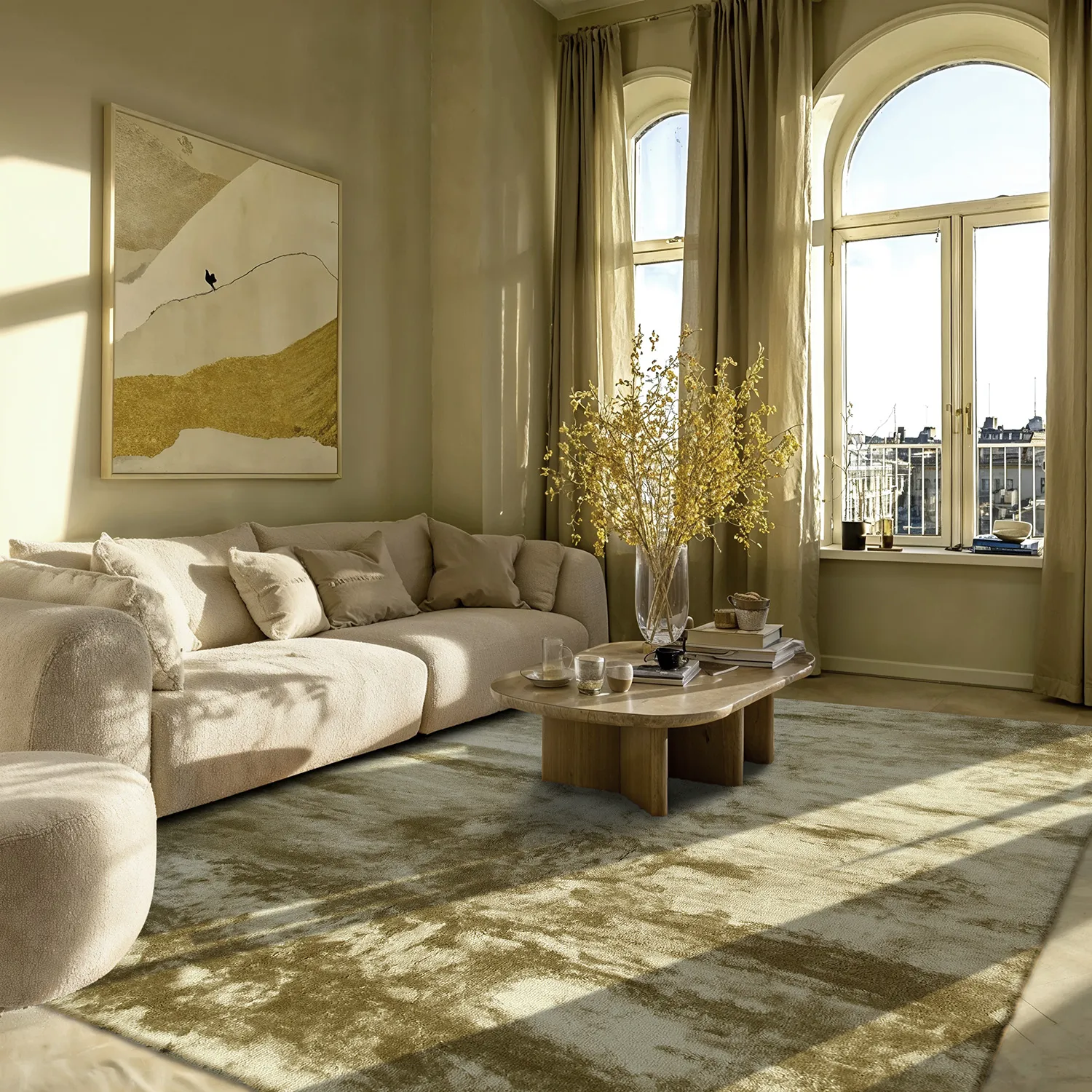 Tapis à poils longs - Aranga Super Soft Fur (vert clair)