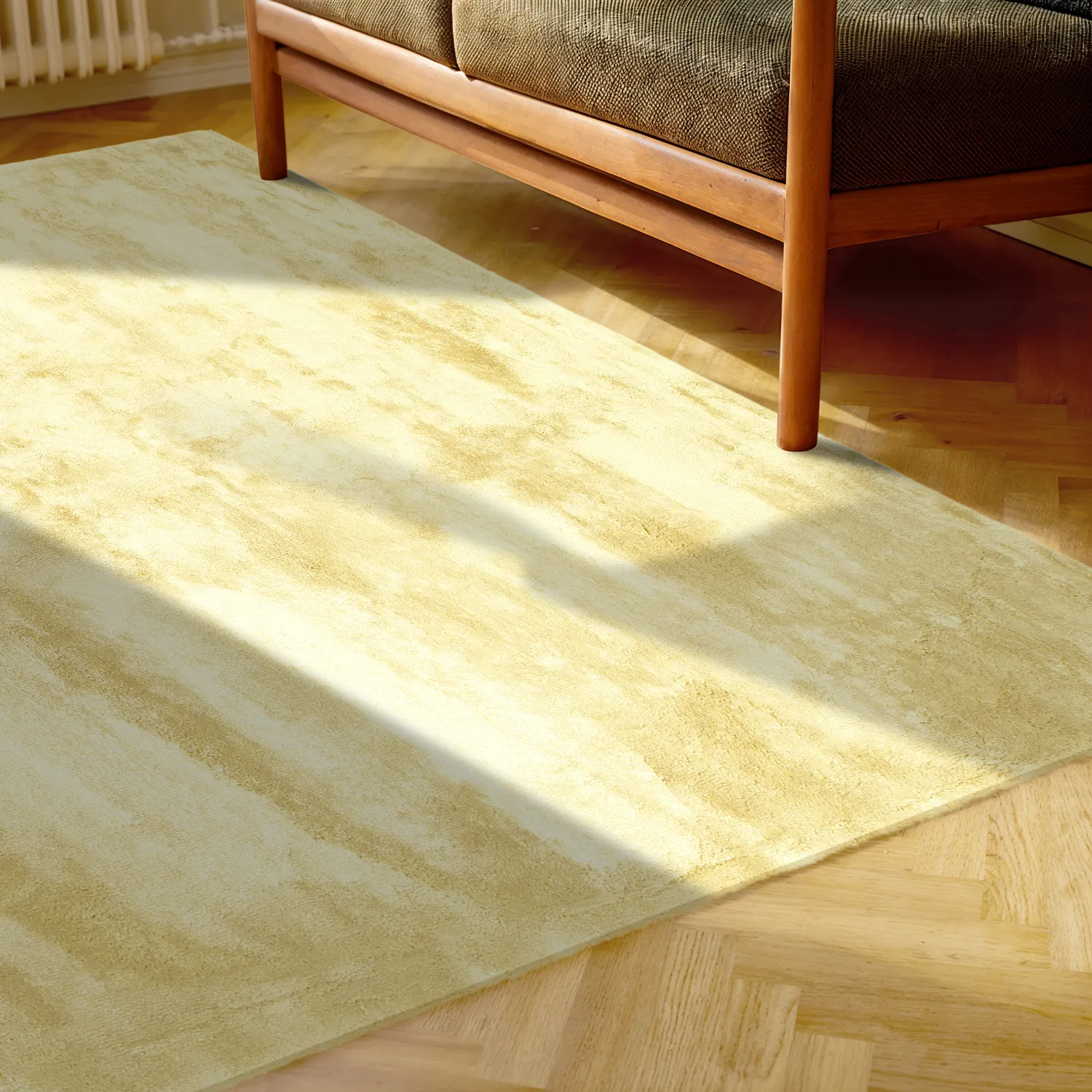 Tapis à poils longs - Aranga Super Soft Fur (jaune clair)