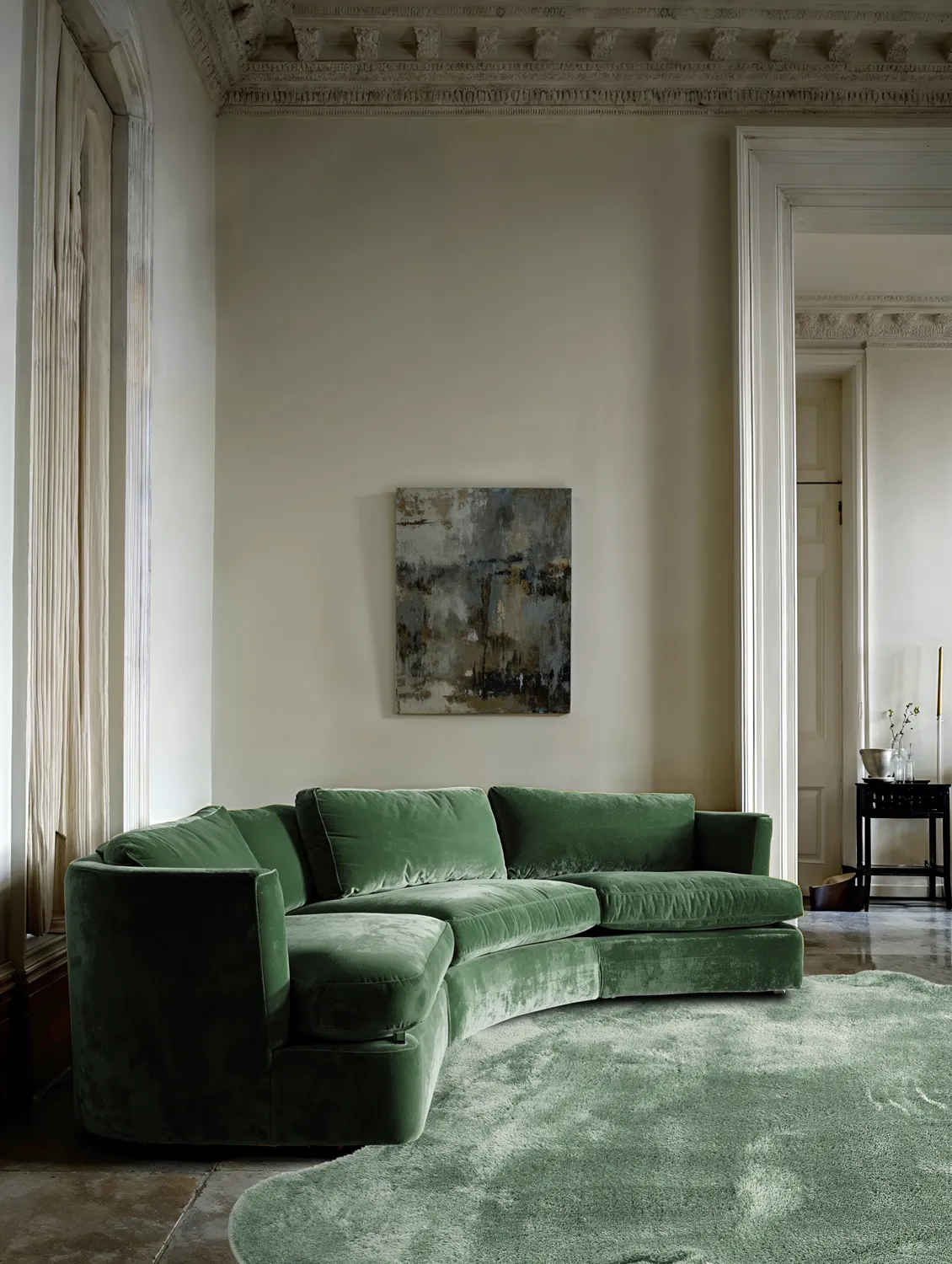Tapis shaggy ondulé - Aranga Super Soft Fur (vert)