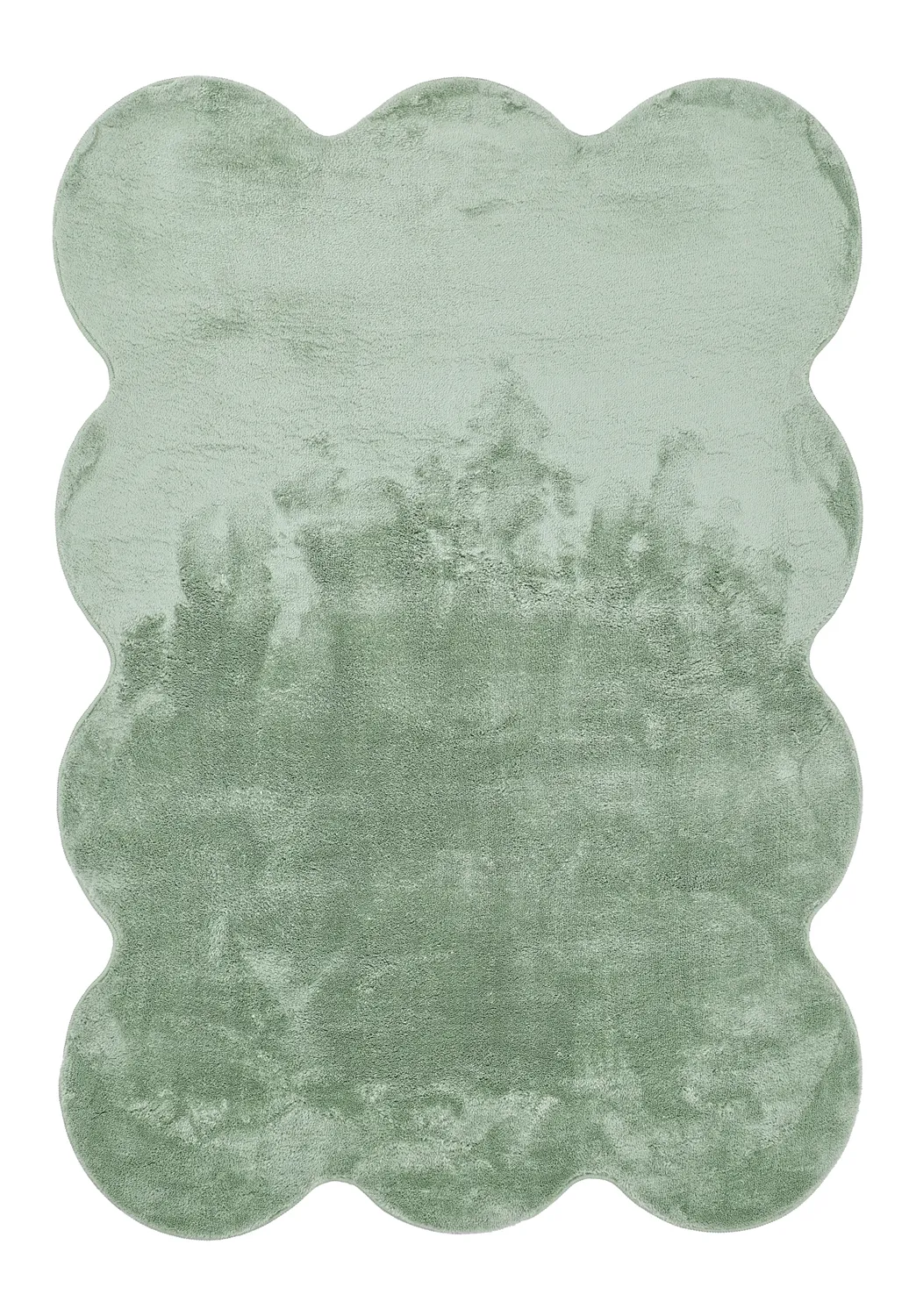Tapis shaggy ondulé - Aranga Super Soft Fur (vert)