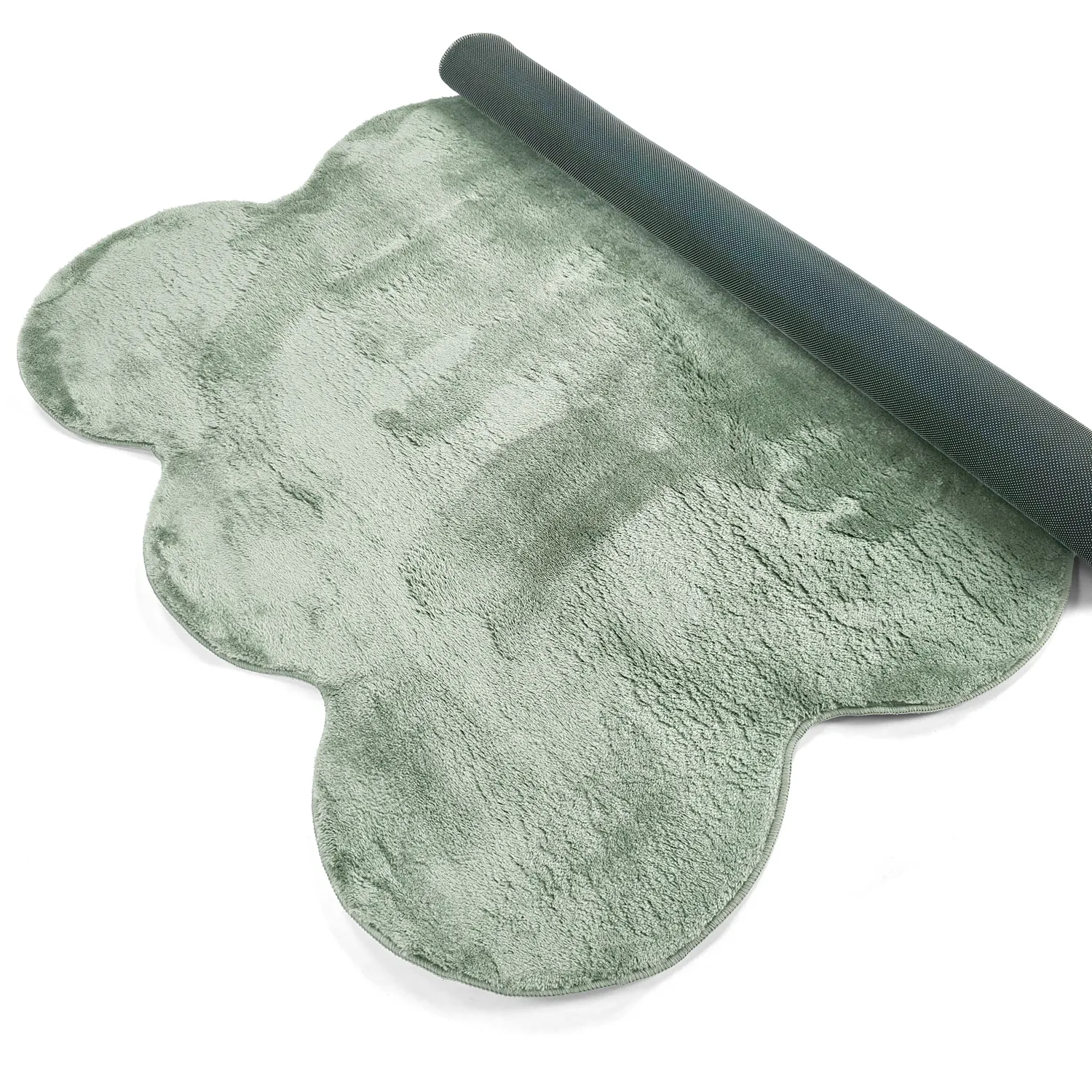 Tapis shaggy ondulé - Aranga Super Soft Fur (vert)