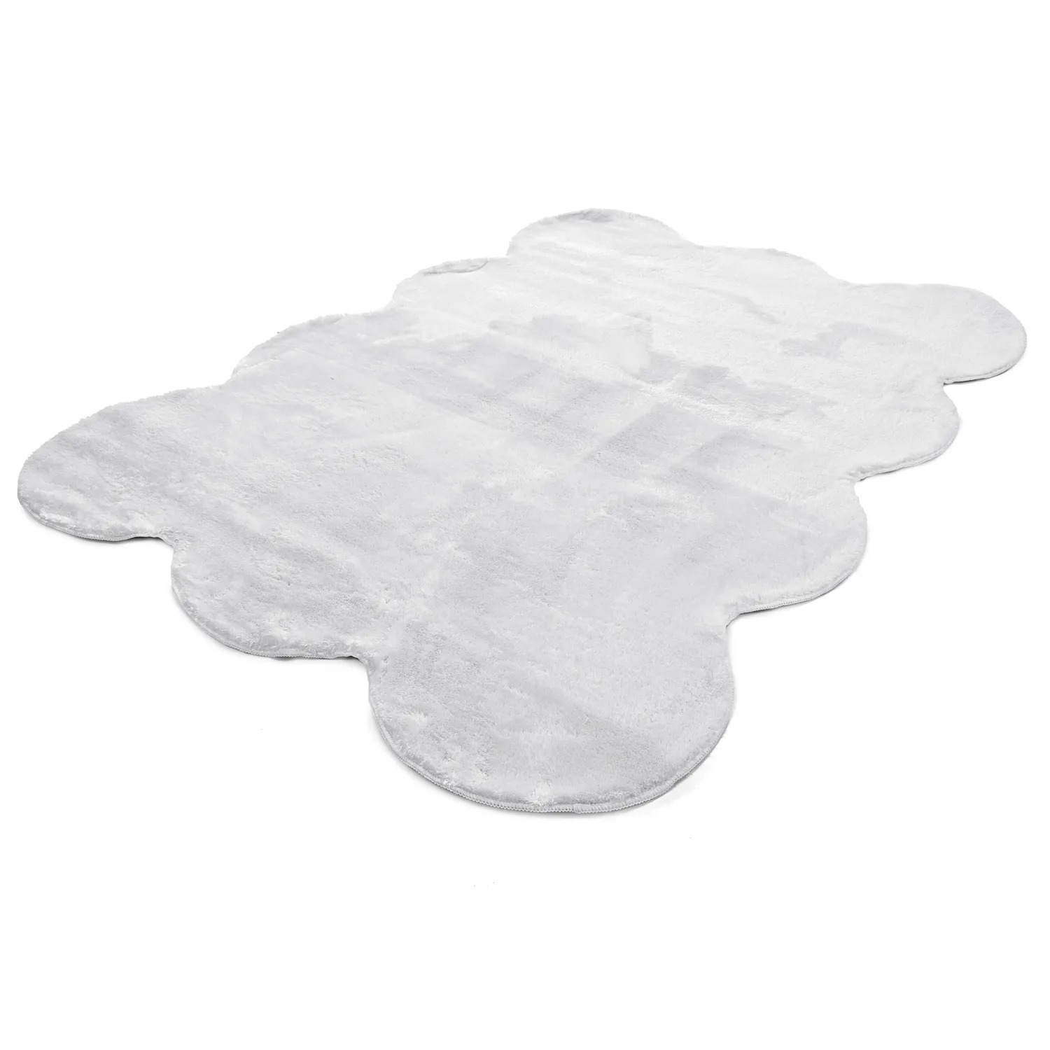 Tapis shaggy ondulé - Aranga Super Soft Fur (blanc)