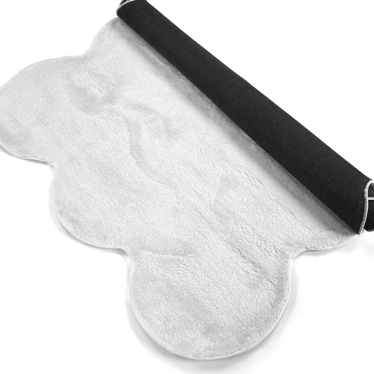Tapis shaggy ondulé - Aranga Super Soft Fur (blanc)