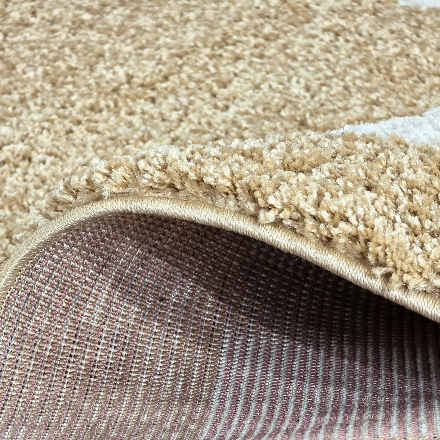 Tapis à poils longs - Asilah (beige/blanc)