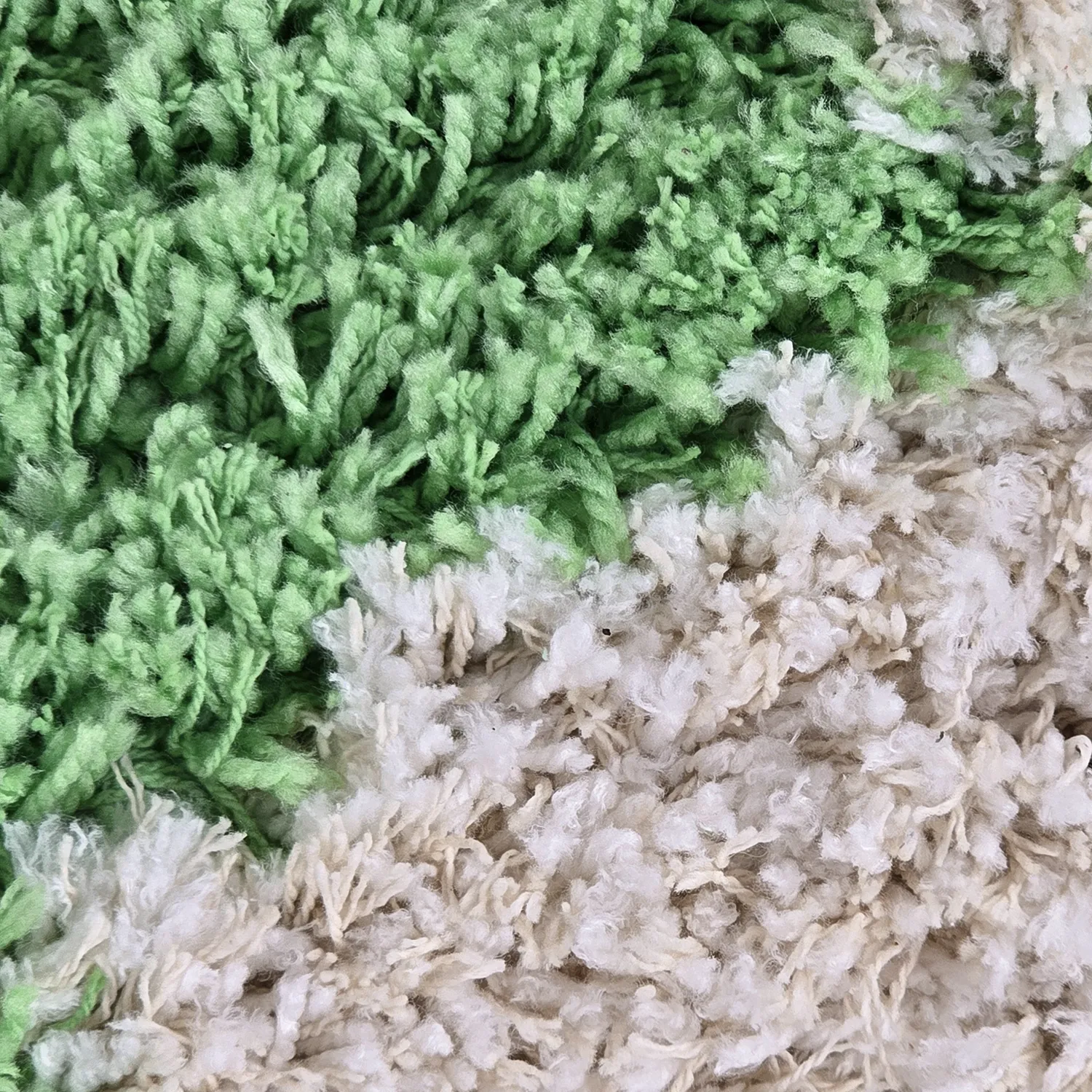Tapis shaggy - Atrani Natural Cotton Shaggy (vert)