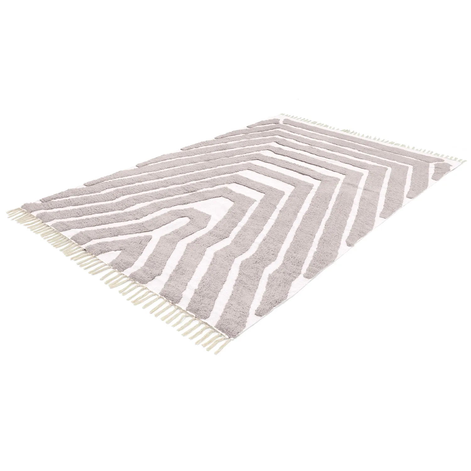 Tapis à poils longs - Callista Natural Cotton Shaggy (taupe)