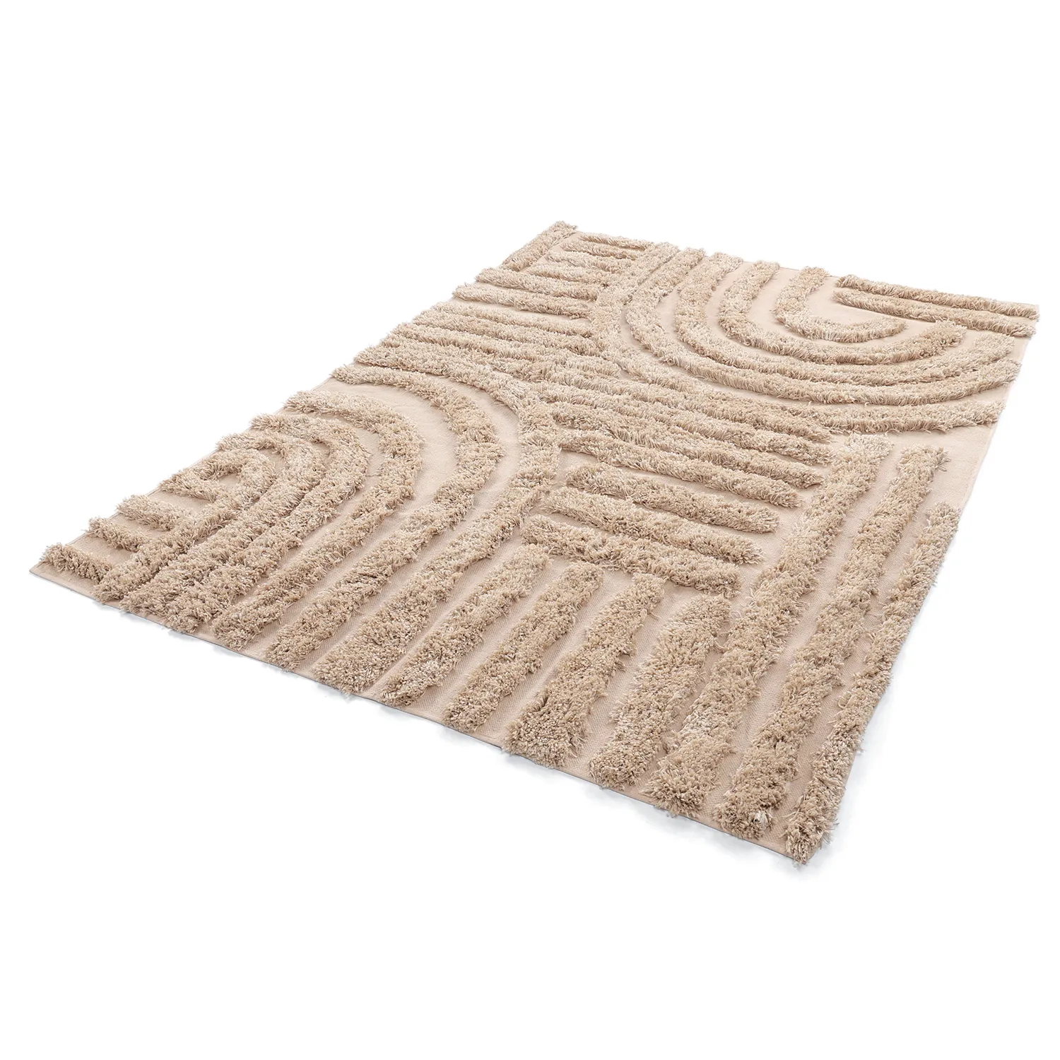 Tapis shaggy - Cazorla Natural Cotton Shaggy (beige)