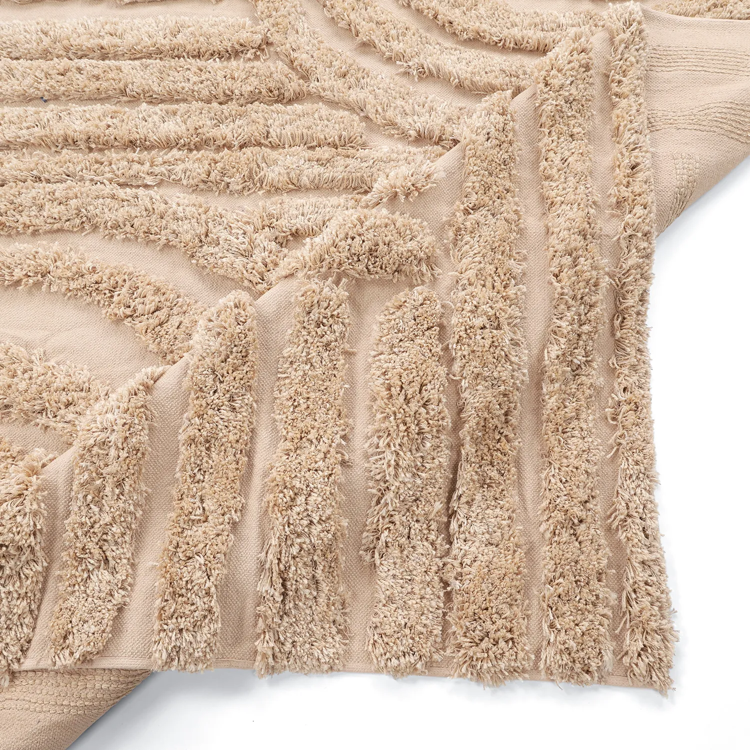 Tapis shaggy - Cazorla Natural Cotton Shaggy (beige)