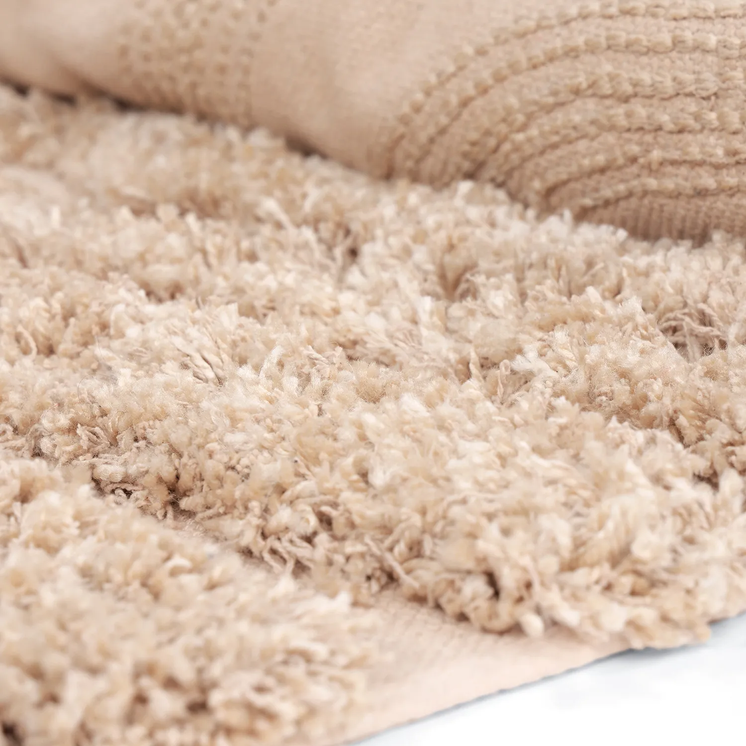 Tapis shaggy - Cazorla Natural Cotton Shaggy (beige)