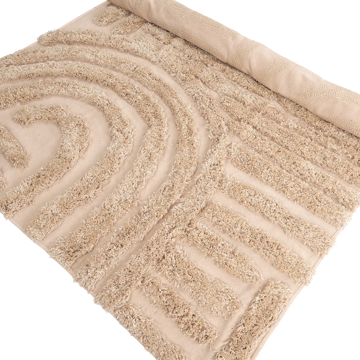 Tapis shaggy - Cazorla Natural Cotton Shaggy (beige)