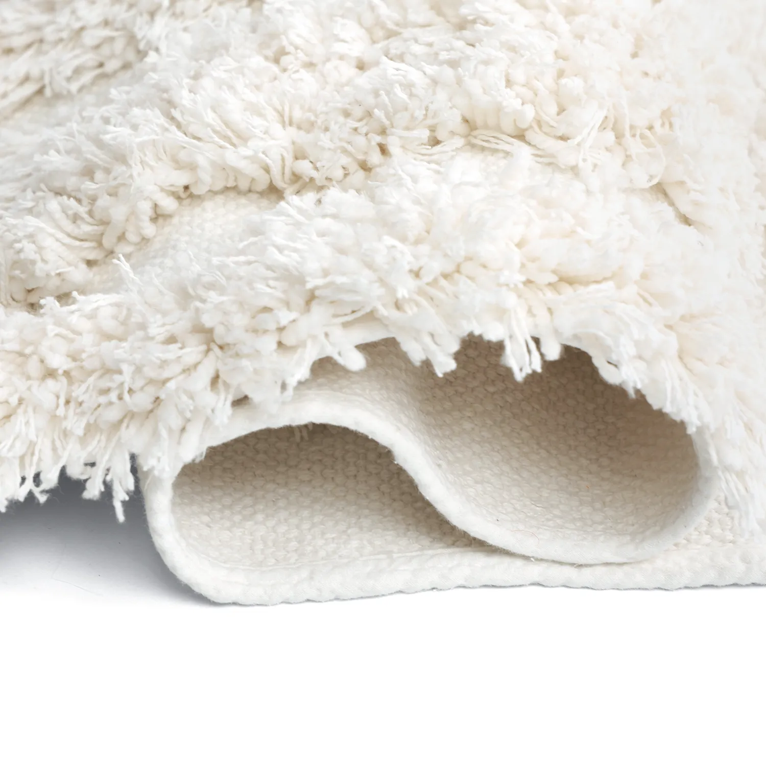 Tapis shaggy - Cazorla Natural Cotton Shaggy (blanc cassé)