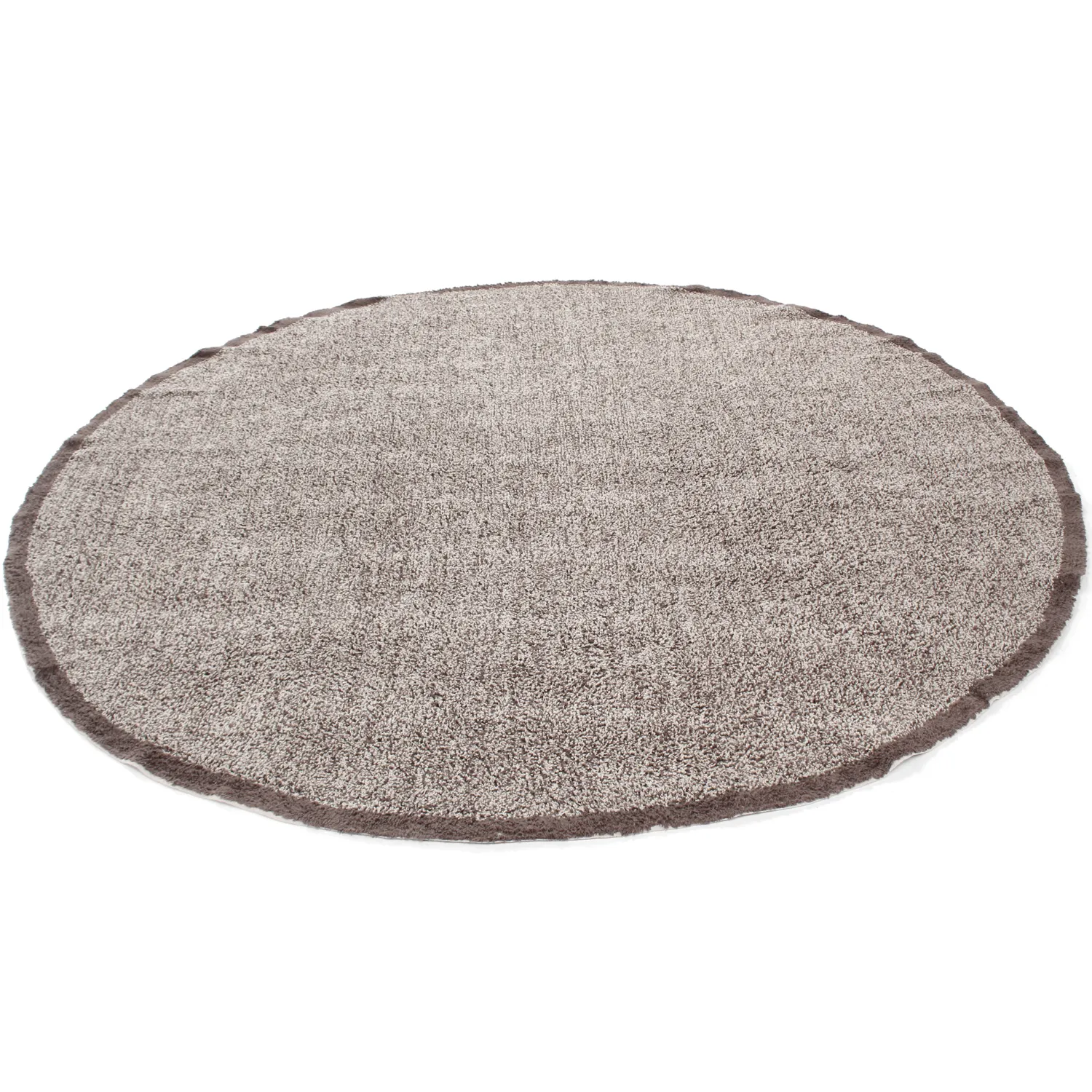 Tapis rond - Celina Natural Cotton Shaggy (beige/marron)