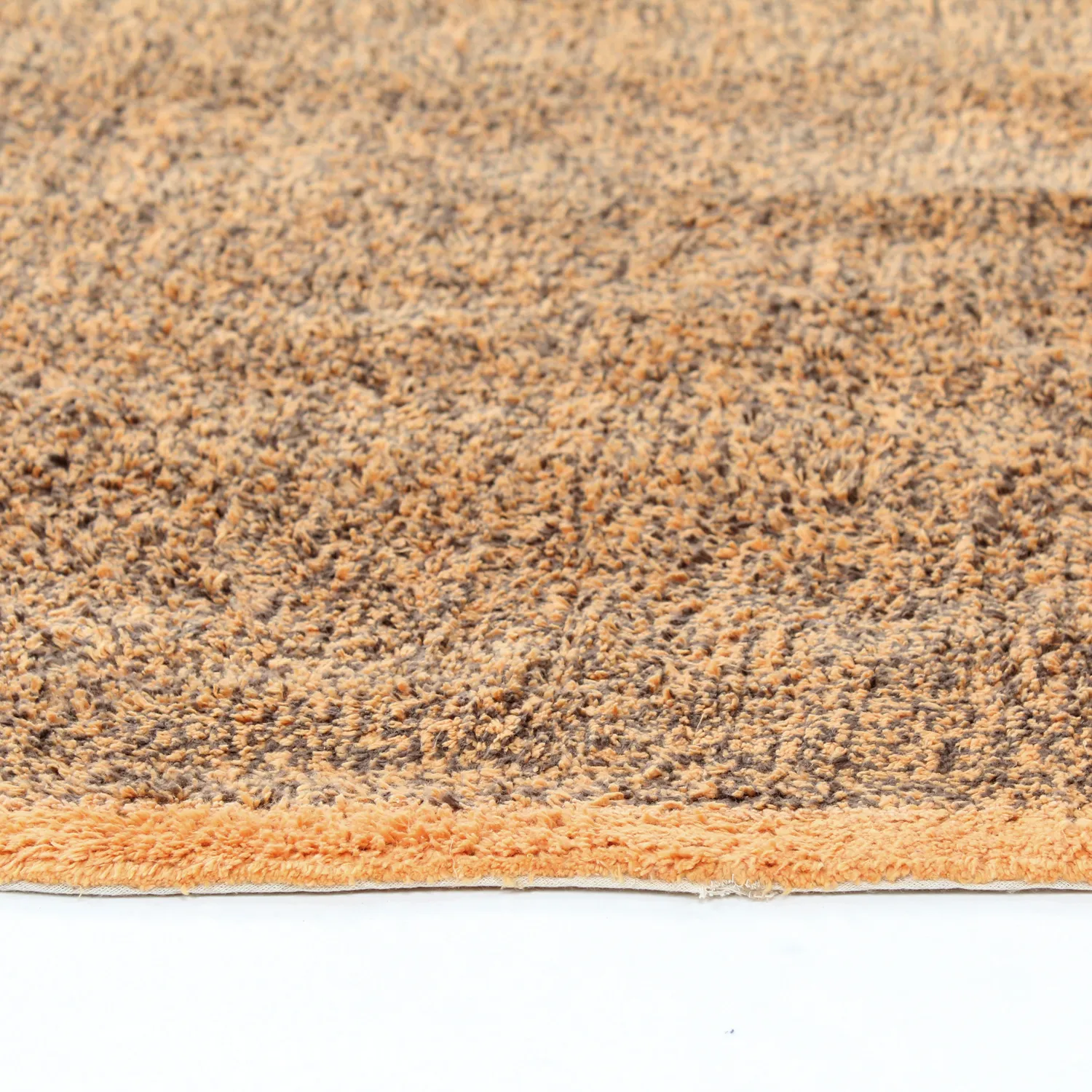 Tapis rond - Celina Natural Cotton Shaggy (marron/orange)