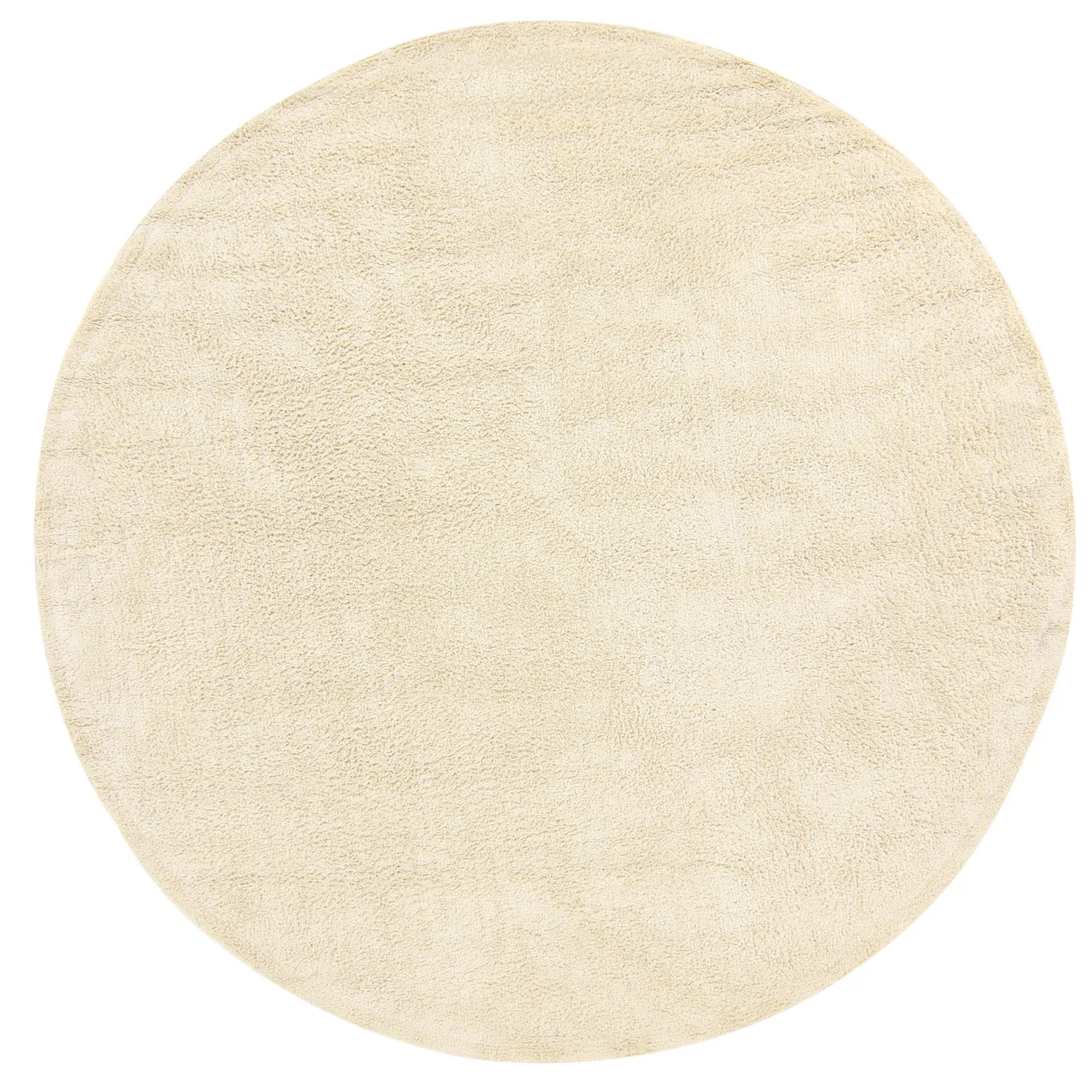 Tapis rond - Celina Natural Cotton Shaggy (blanc cassé/beige)