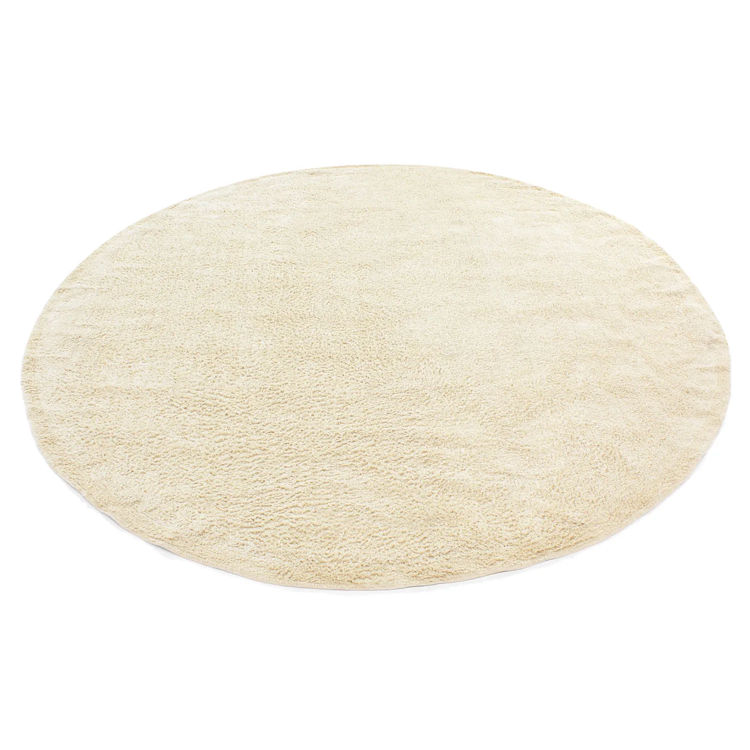 Tapis rond - Celina Natural Cotton Shaggy (blanc cassé/beige)