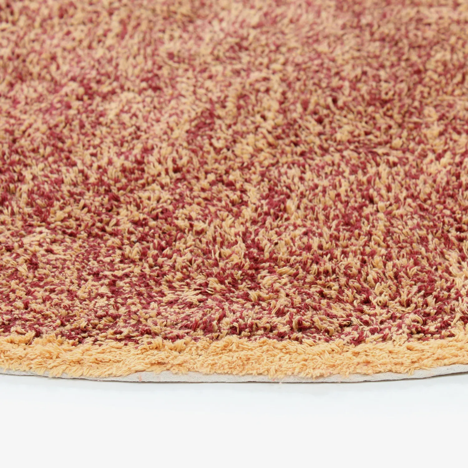 Tapis rond - Celina Natural Cotton Shaggy (rouge)