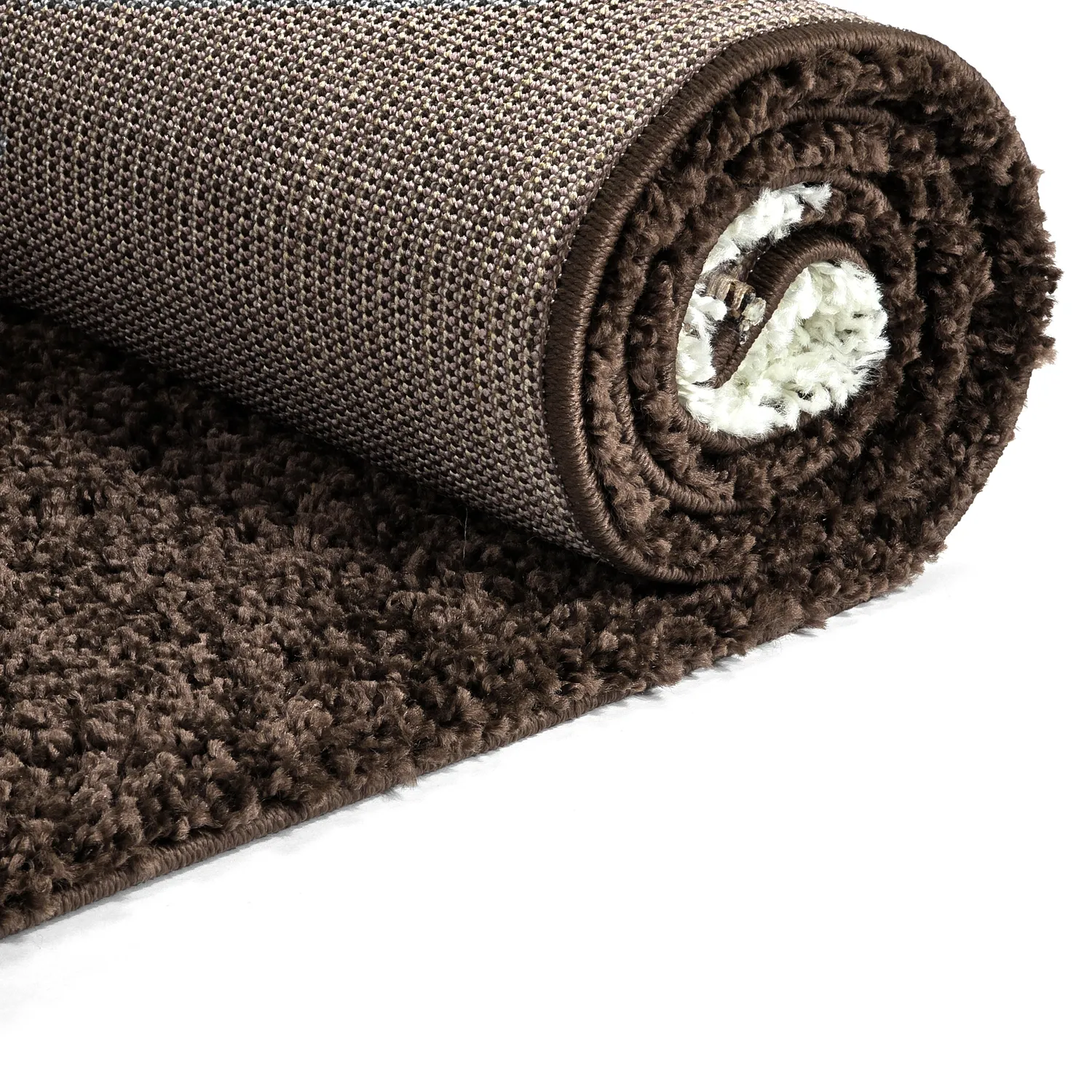 Tapis à poils longs - Chiniot (marron/beige/blanc)