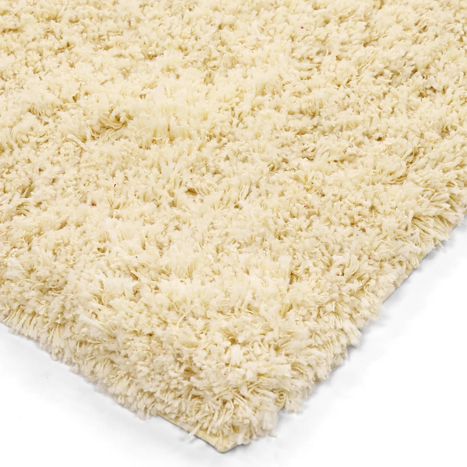 Tapis shaggy - Combarro Solid Cotton Shaggy (jaune clair)